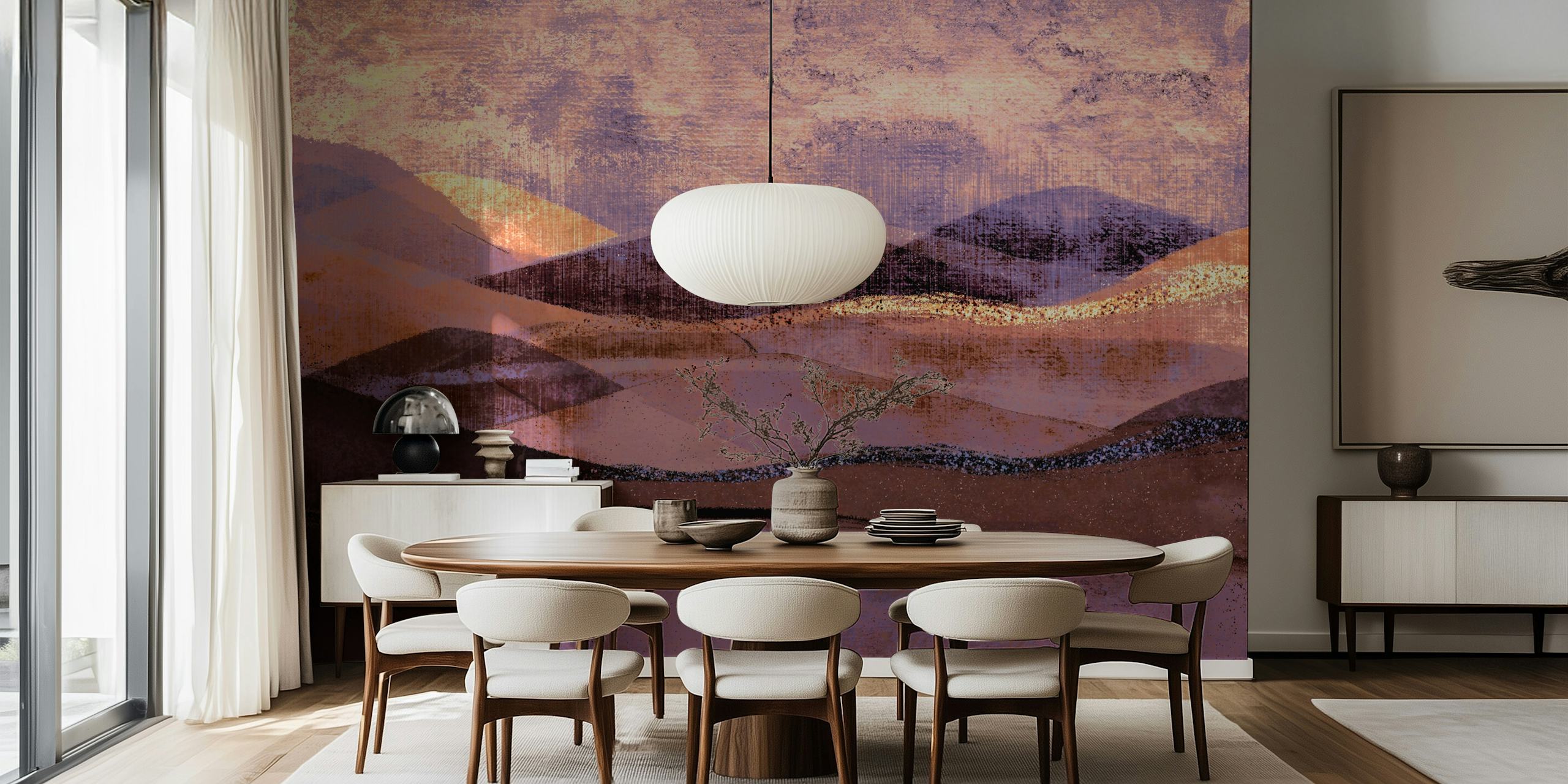 Autumn Sunset wallpaper in a room