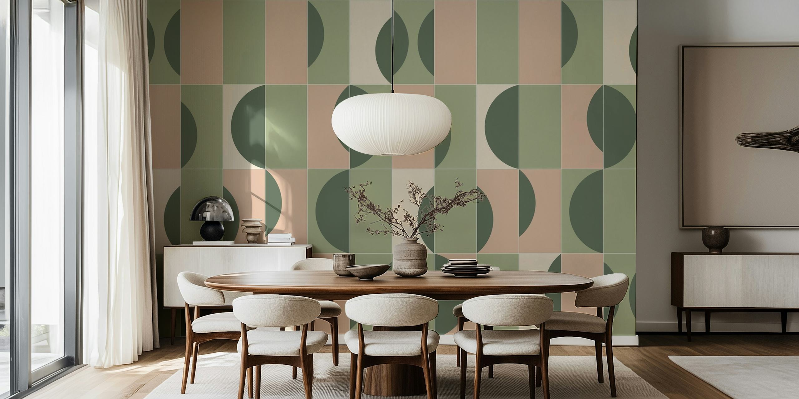 Garden Tiles 02 wallpaper in a room