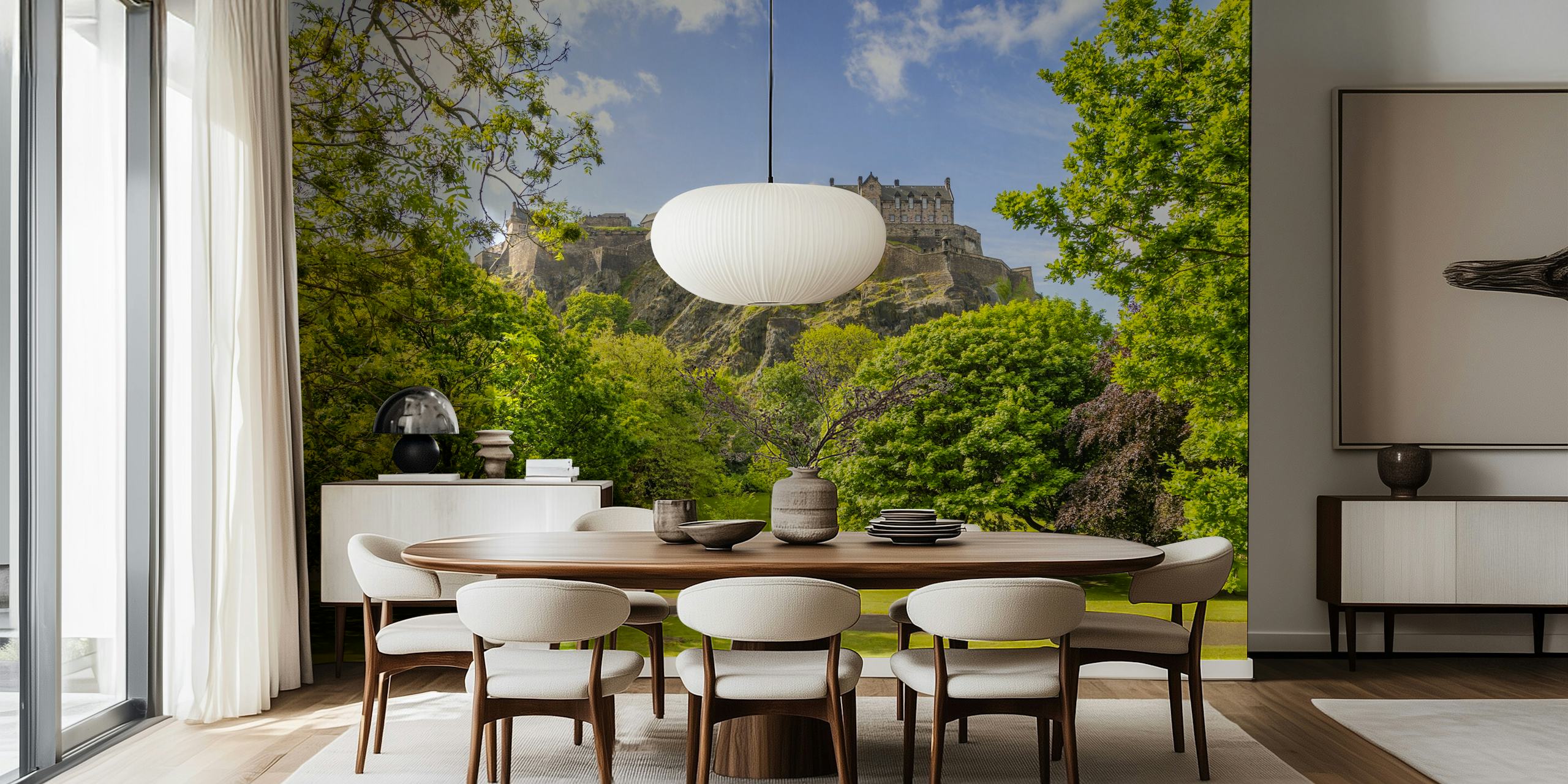 Carta da parati Princes Street Gardens in una stanza