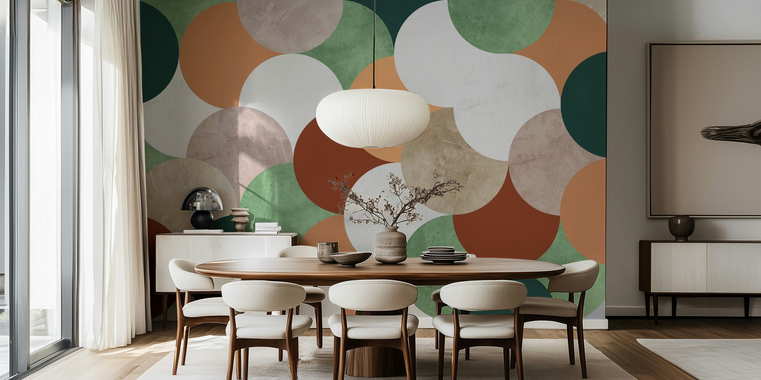Design di Mid Century Modern wallpaper in una stanza