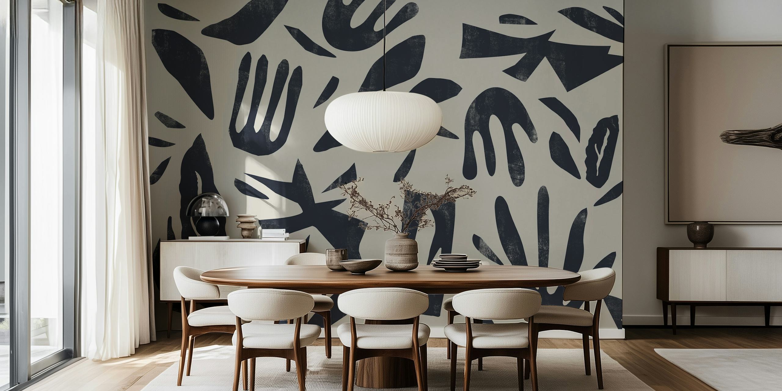 Abstract Matisse Rustic 1 tapet i et rom