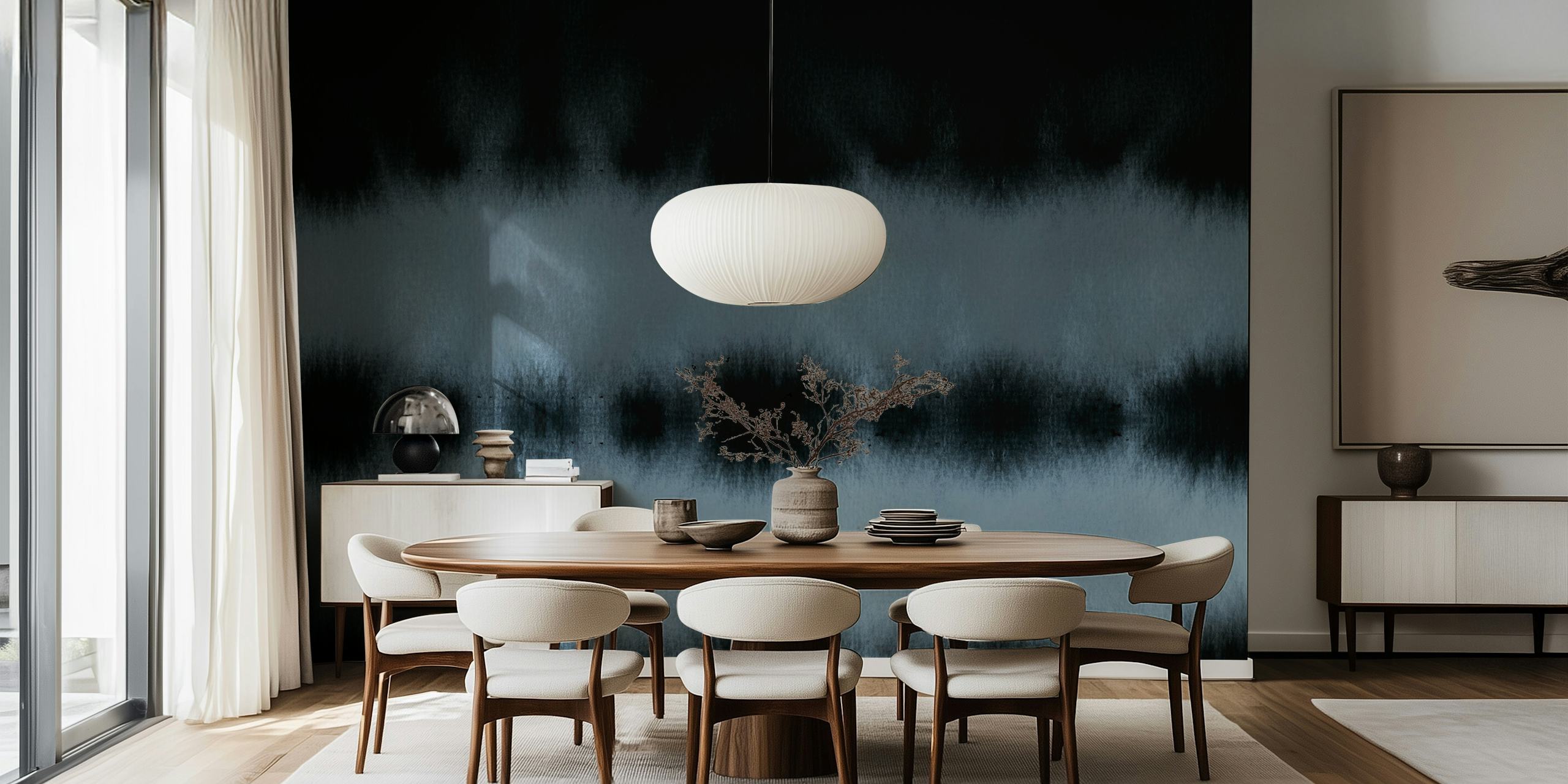 Abstrakt grå akvarell horisont fototapet