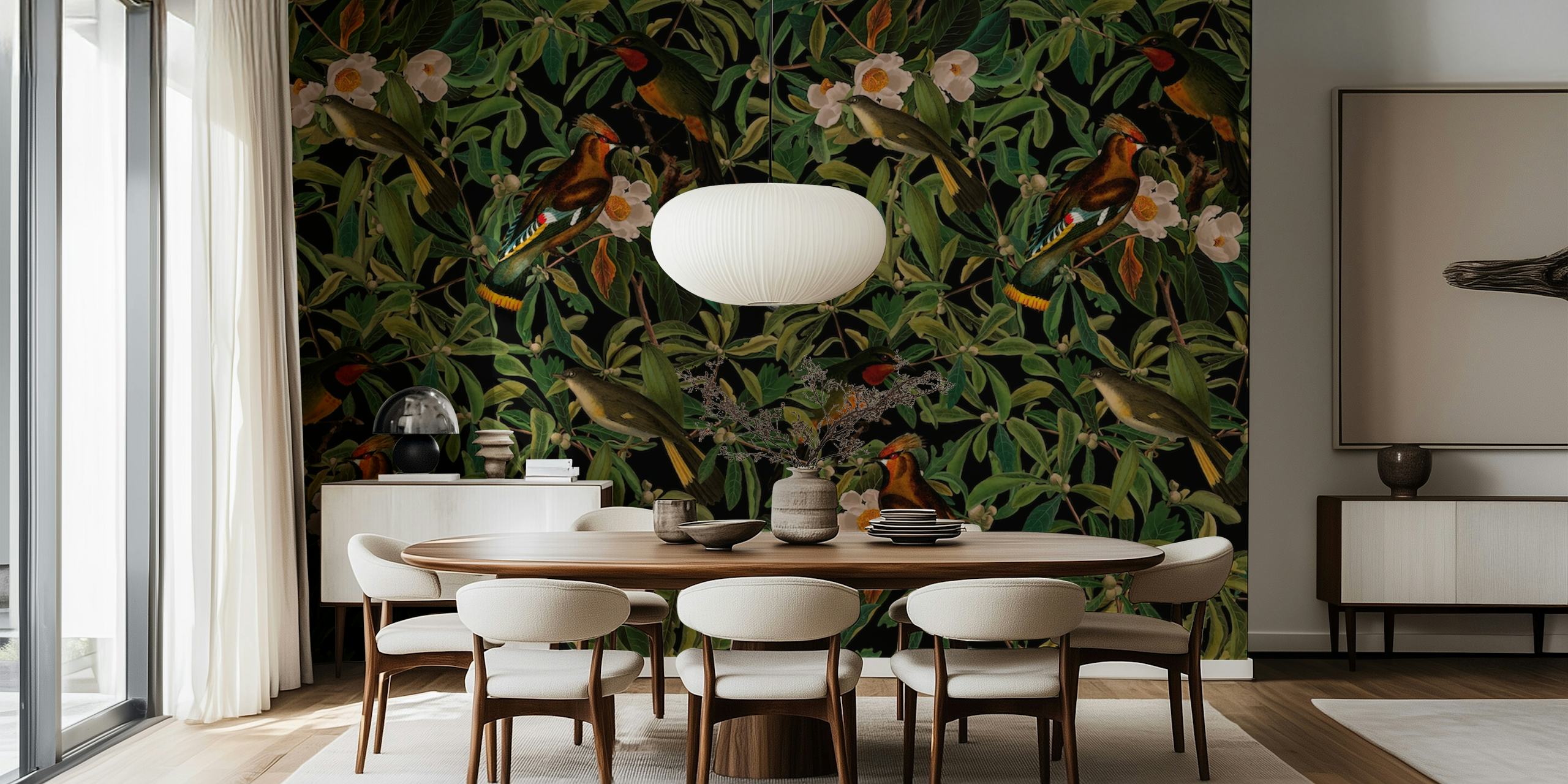 Projekt tapety Tropical Bird w pokoju
