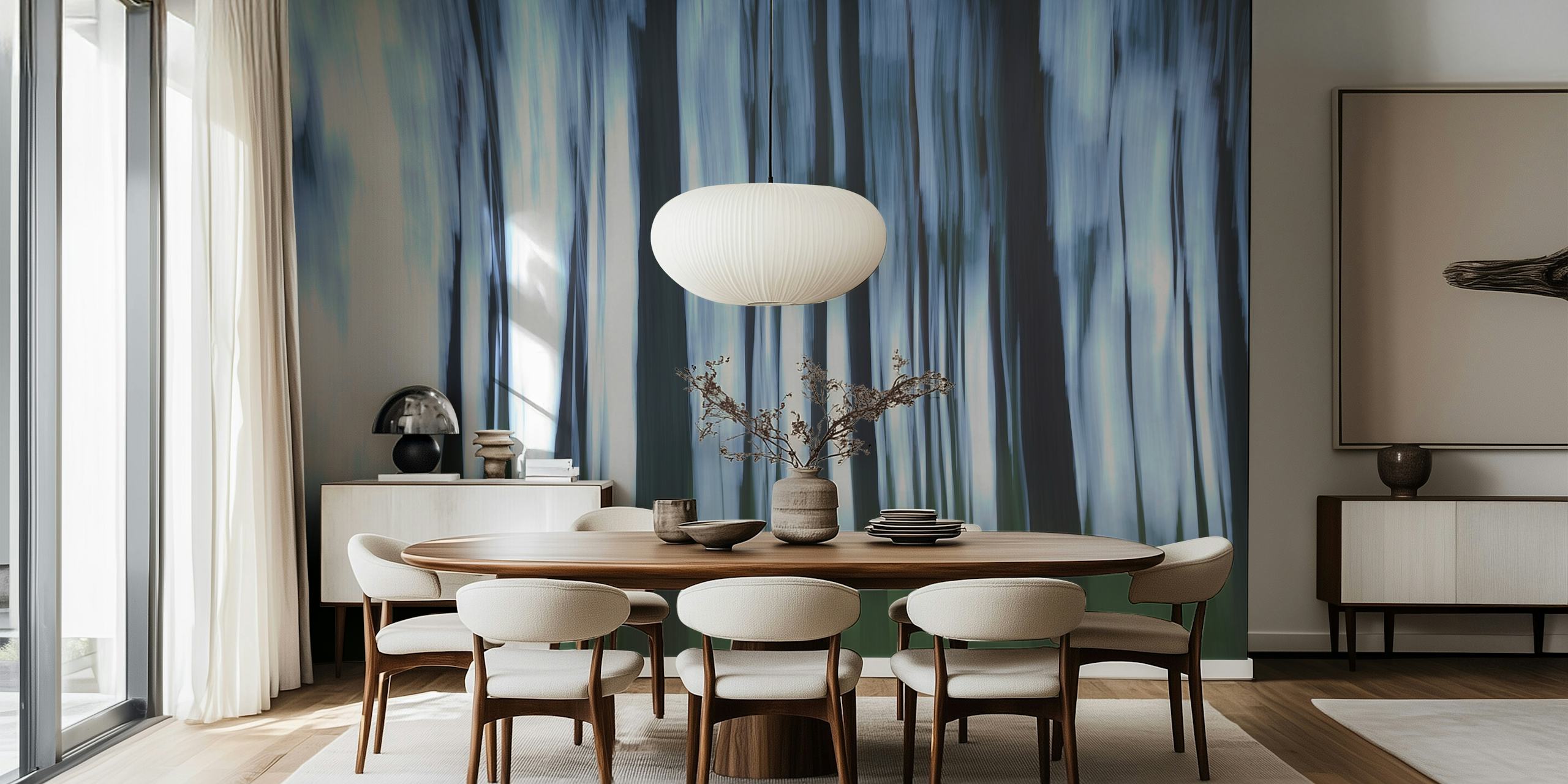 Mysterious Forest wallpaper in a room