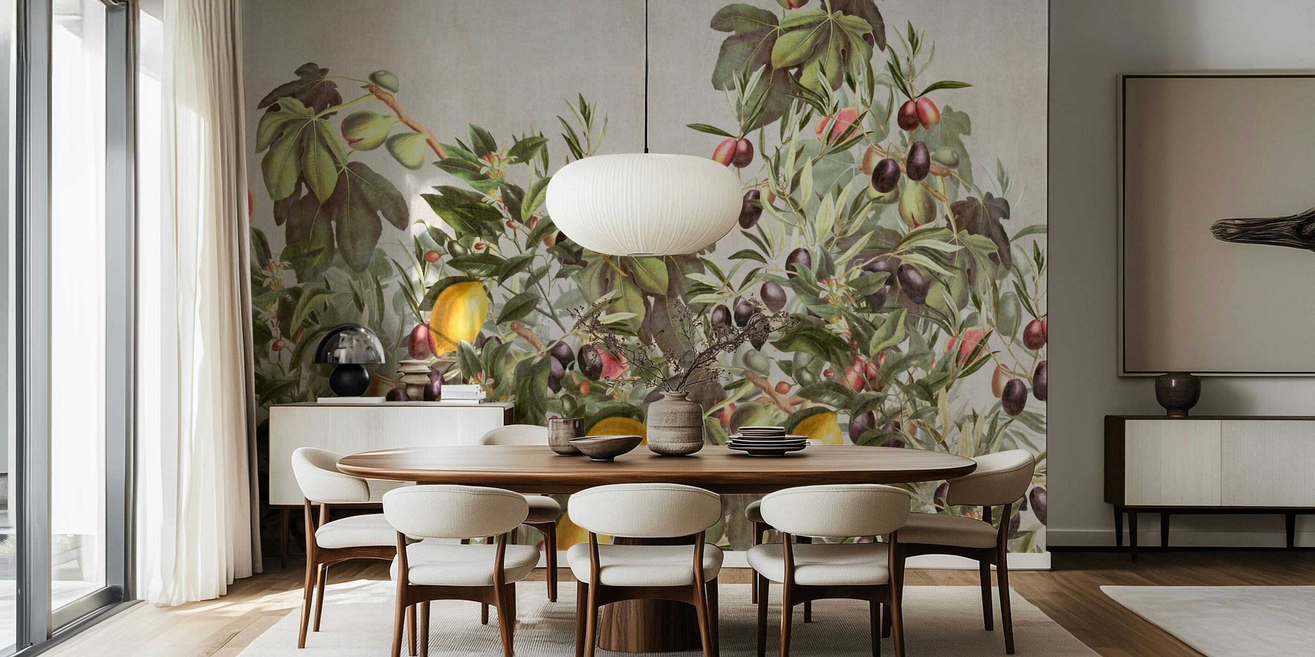 Papier peint Botanical citrus garden dans une pièce