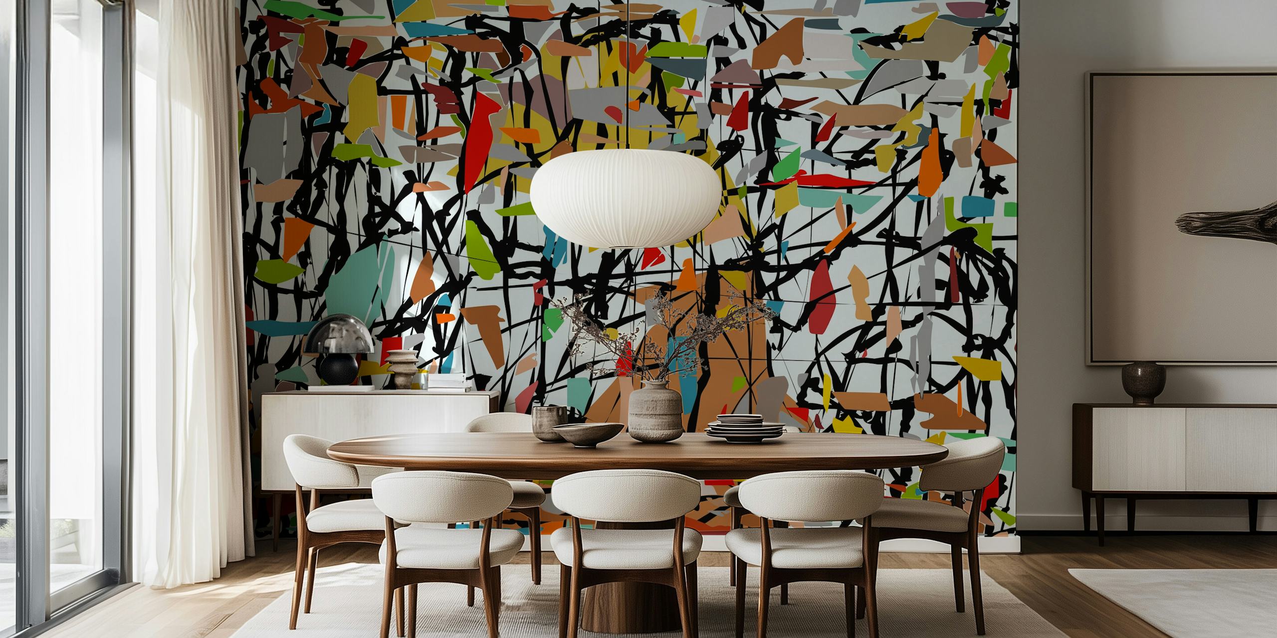 Papel de parede Pollock Wink 17 em um ambiente