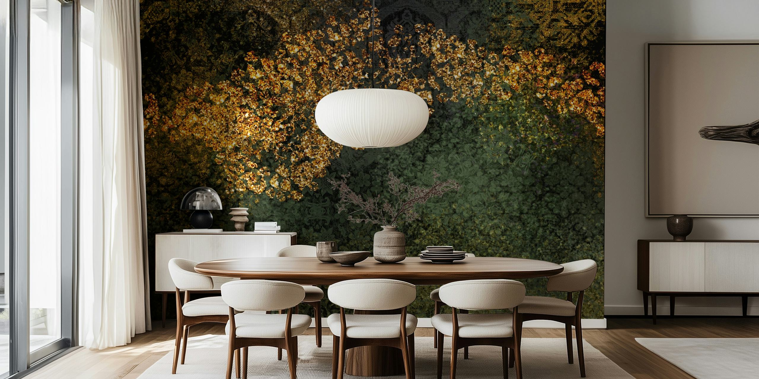 Papier peint Dark Jungle Glamour dans une pièce