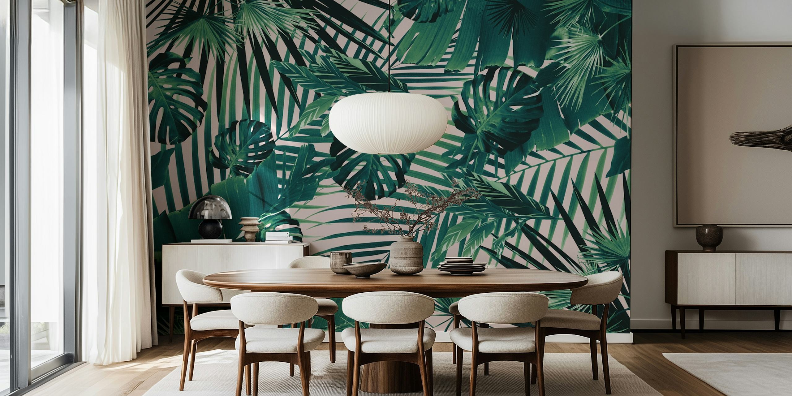 Tropical Jungle Siesta 2 wallpaper design