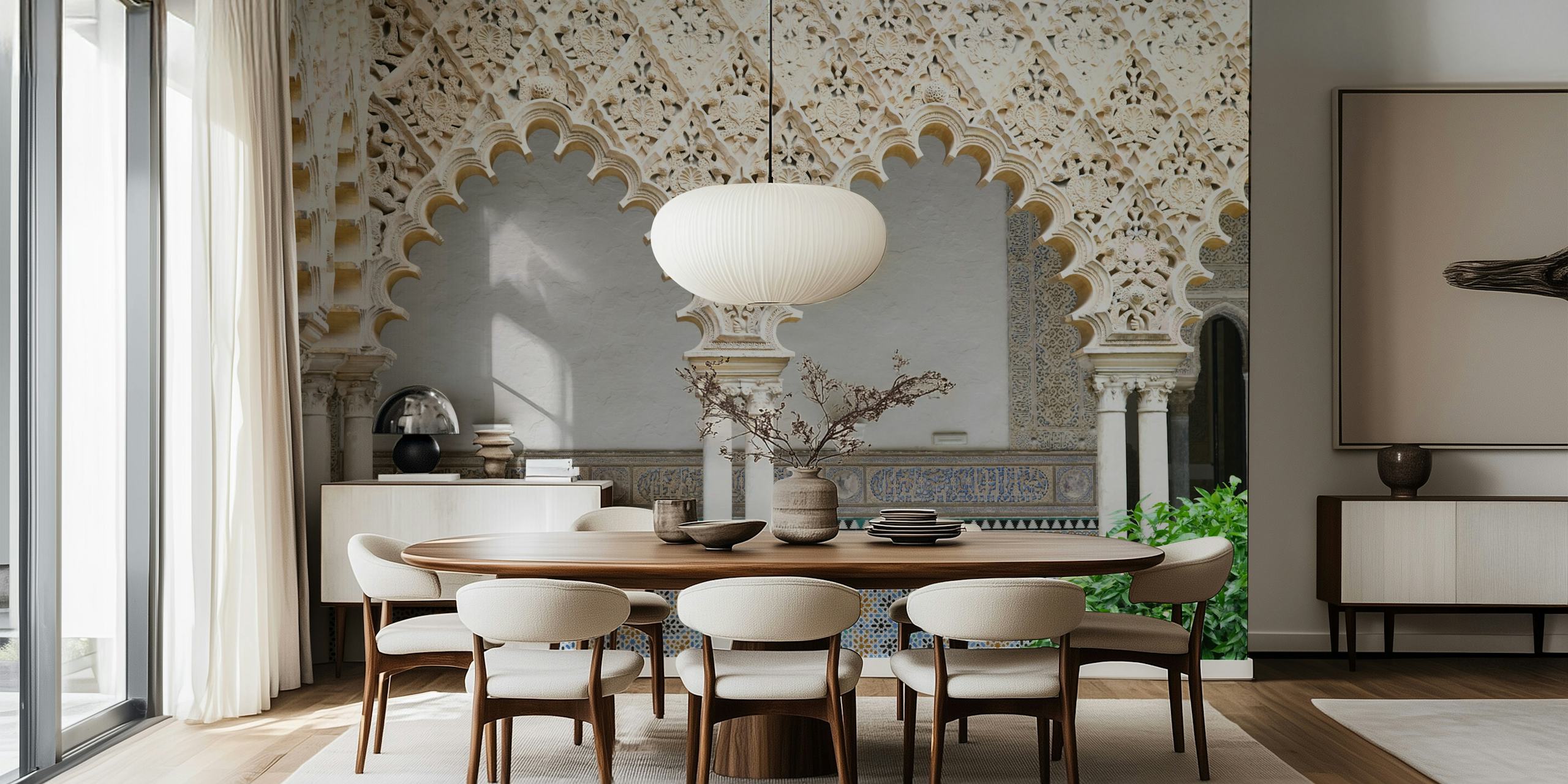 Arches Patio de Doncellas wallpaper in a room