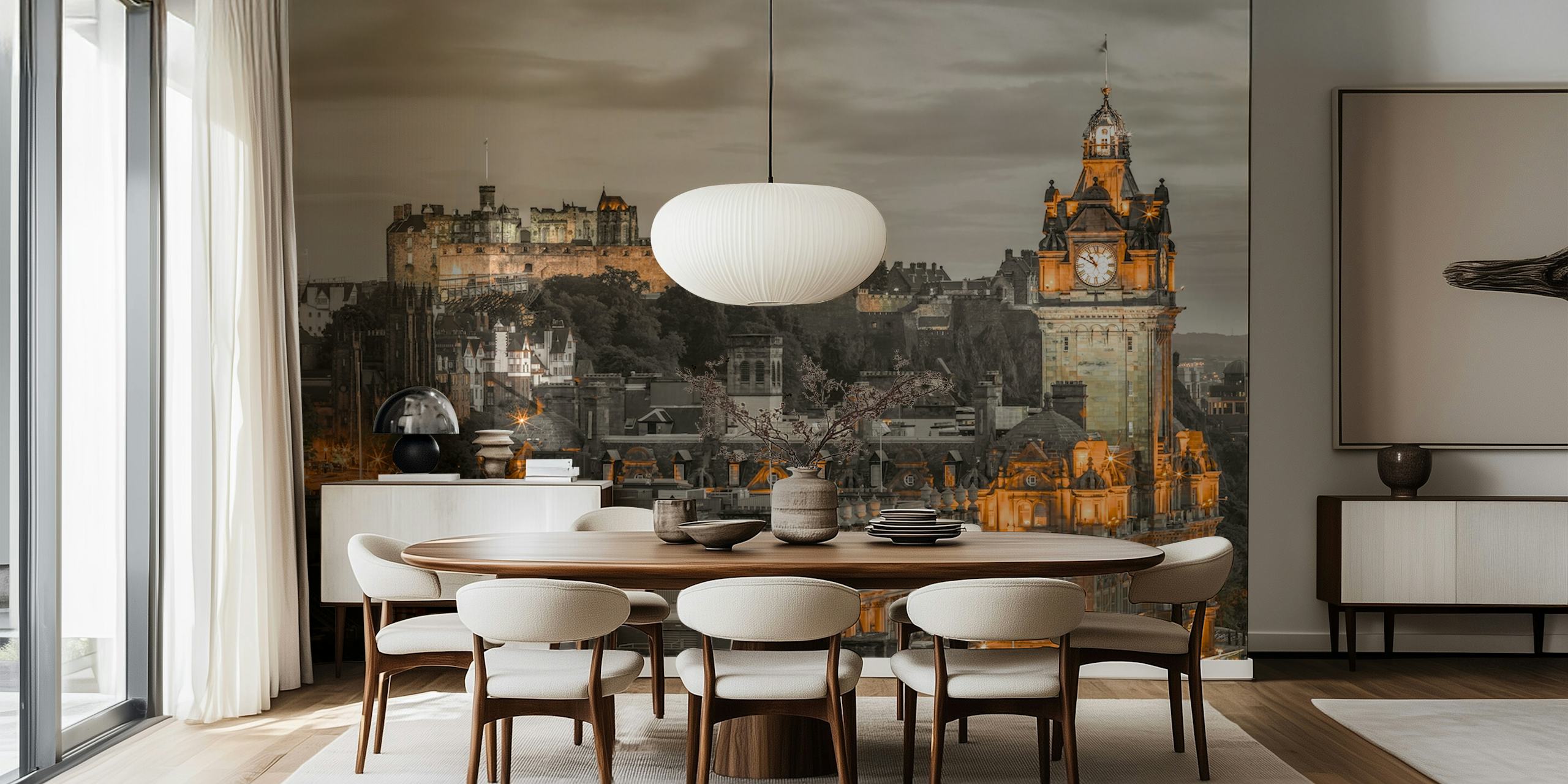 Tapeta Edinburgh Castle i The Balmoral Hotel