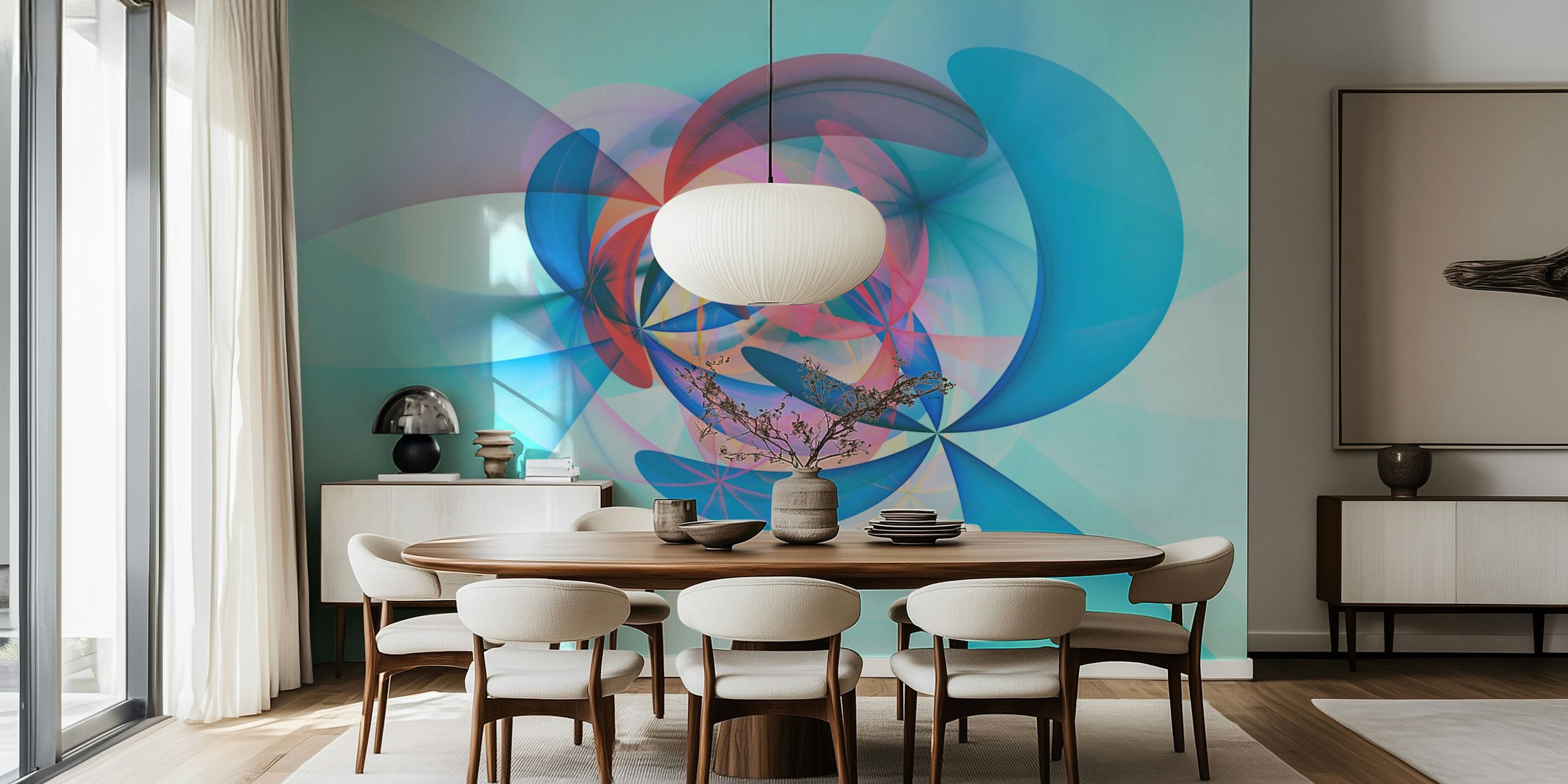 Floral Cocoon wallpaper in a room setting