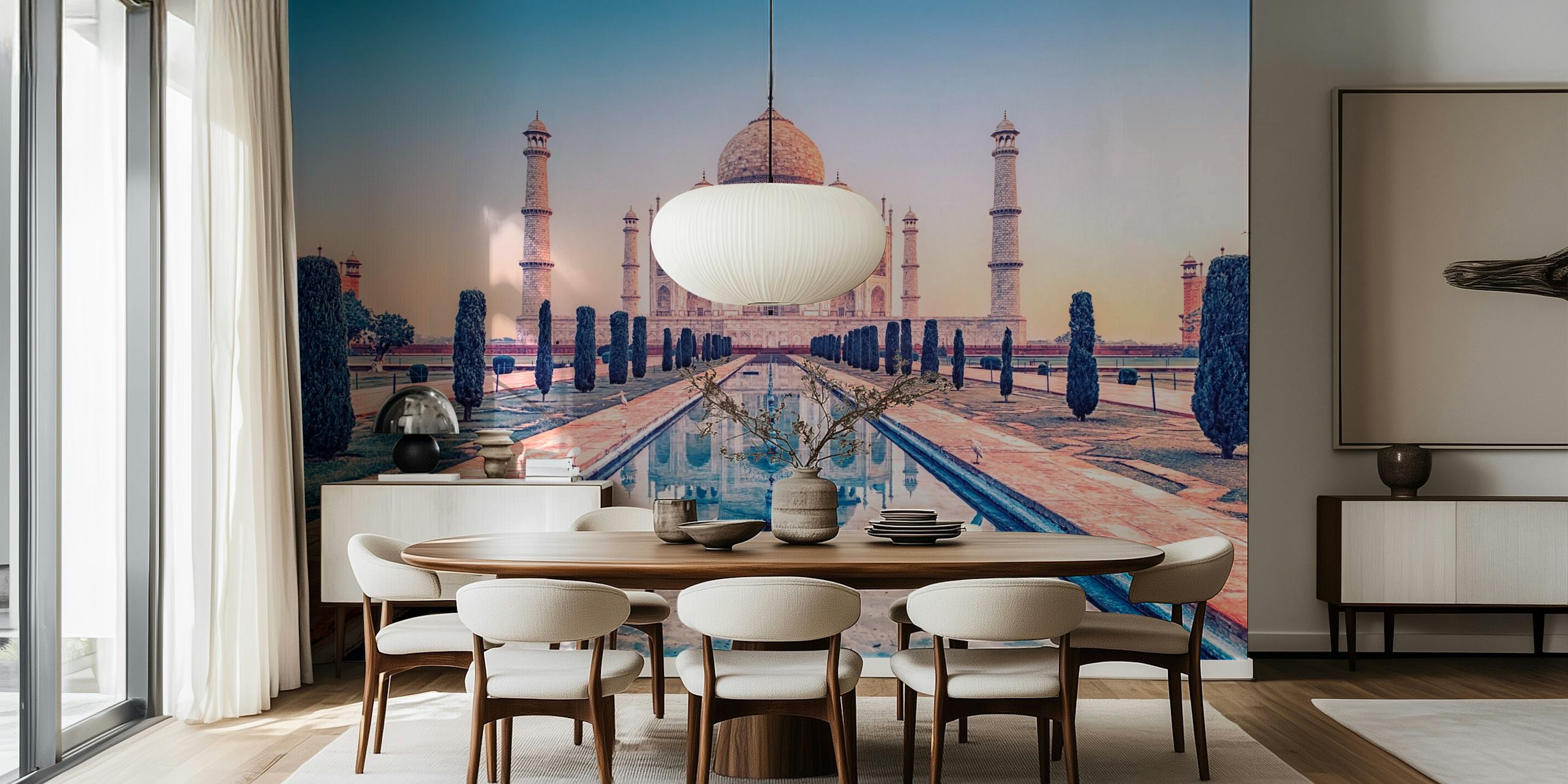 Taj Mahal Morning tapet i et rom