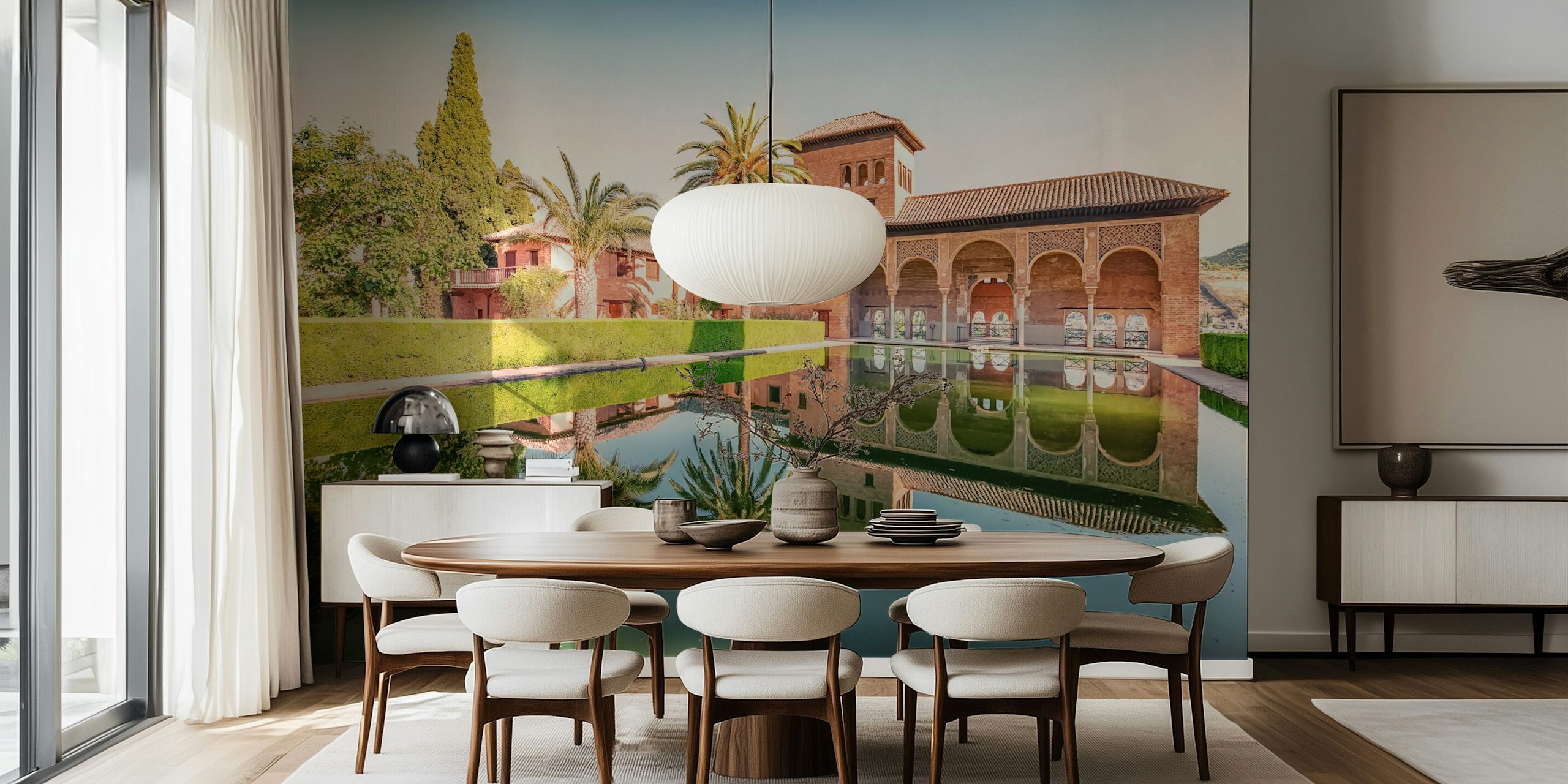 Alhambra Garden wallpaper in a room setting