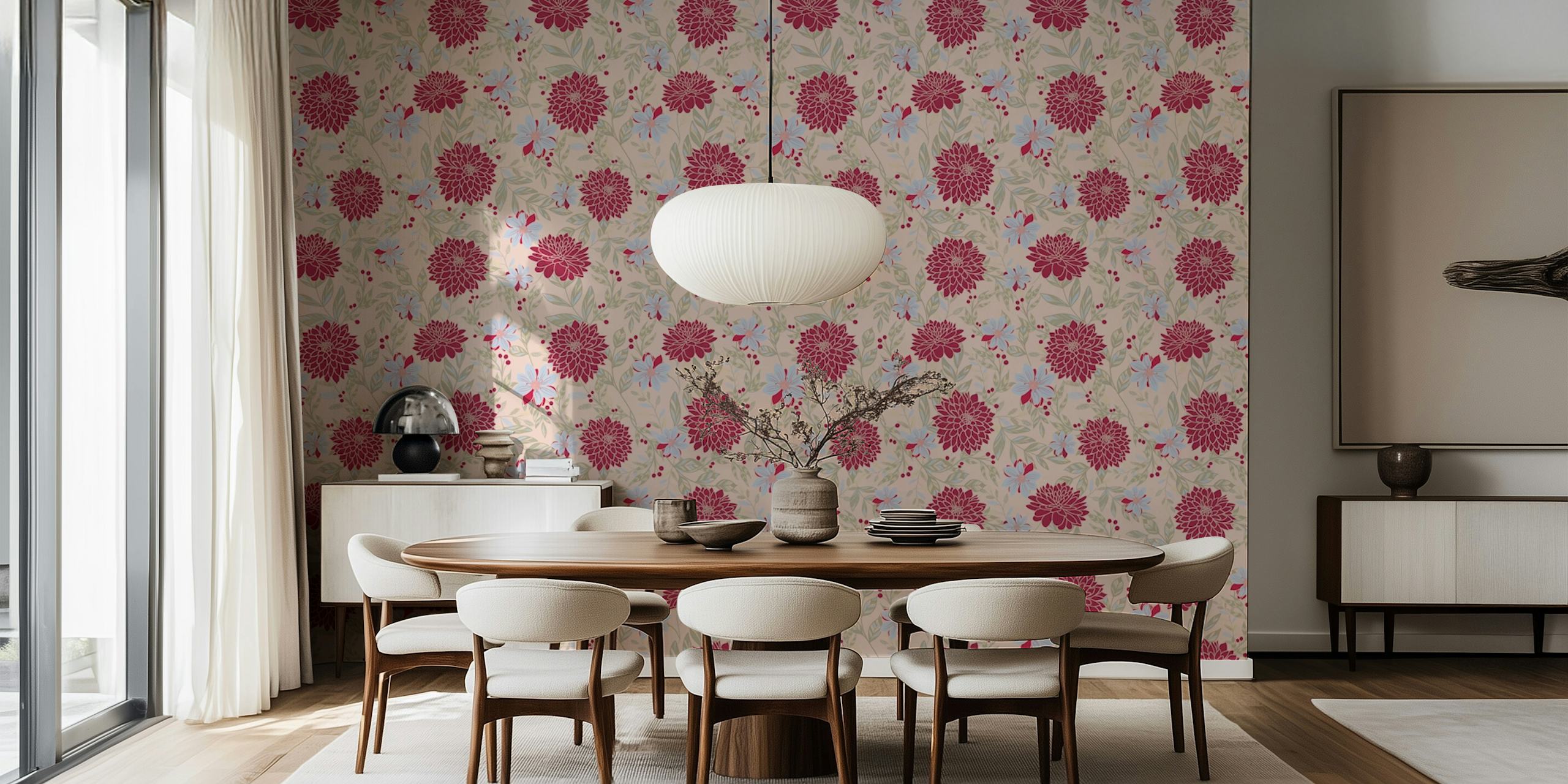 Vibrant Viva Magenta vægdesign