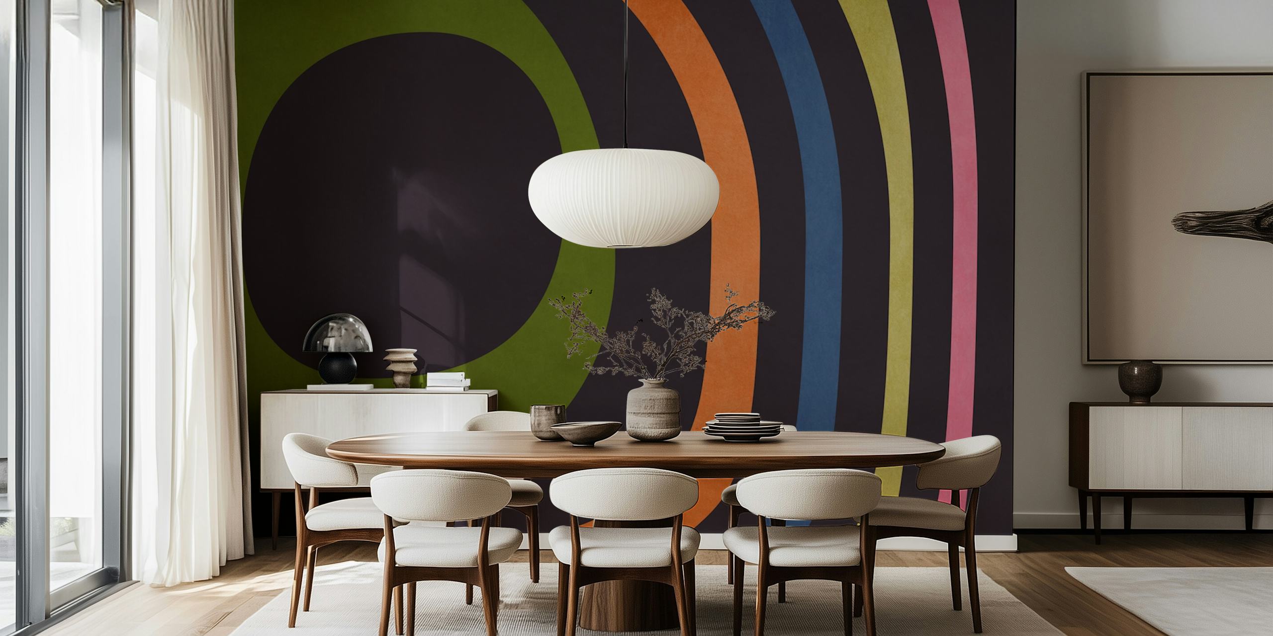 Colorful wallpaper design for interior decoration