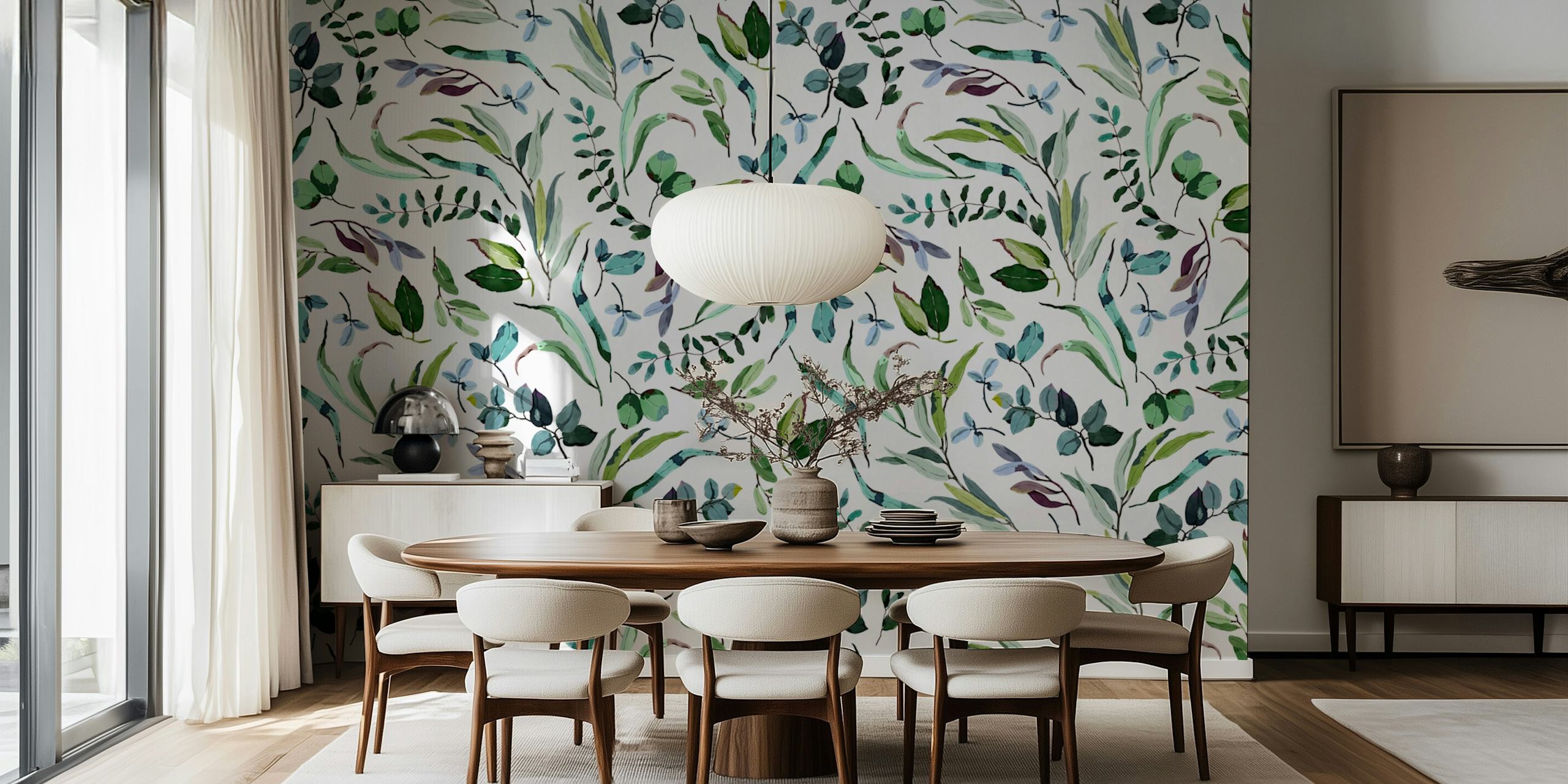 Lush wild nature 22 wallpaper design in a room