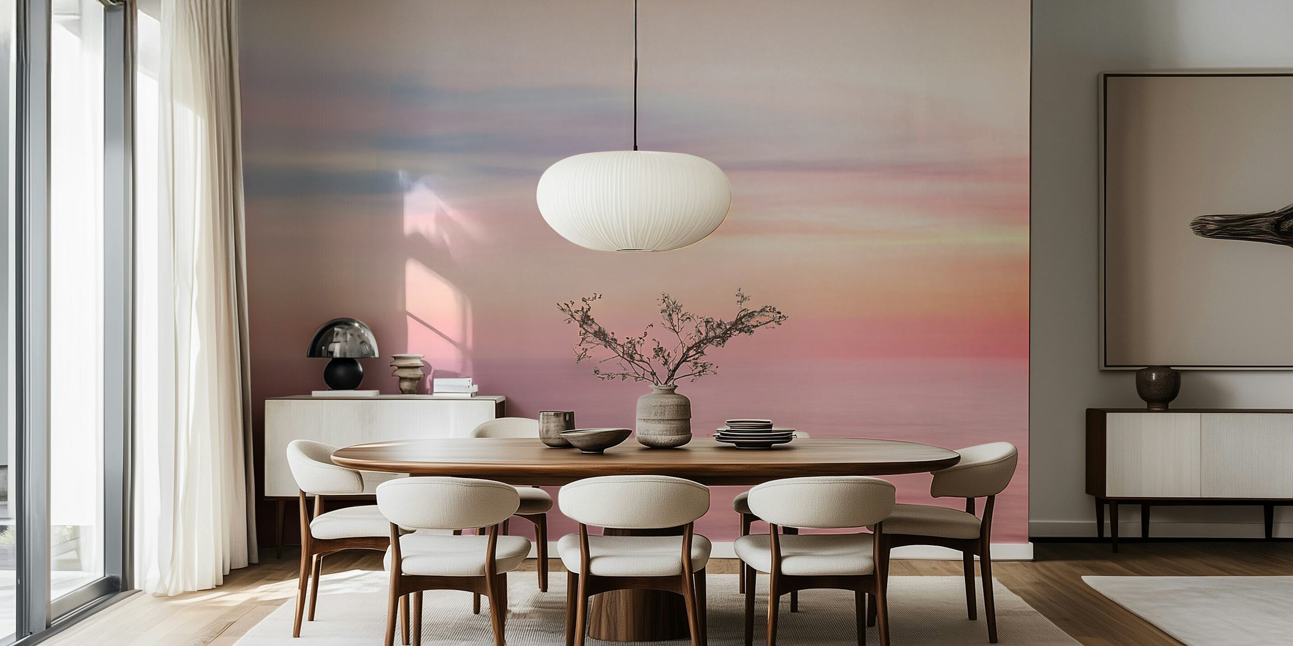 Tapeta Pink sunset sky u sobi