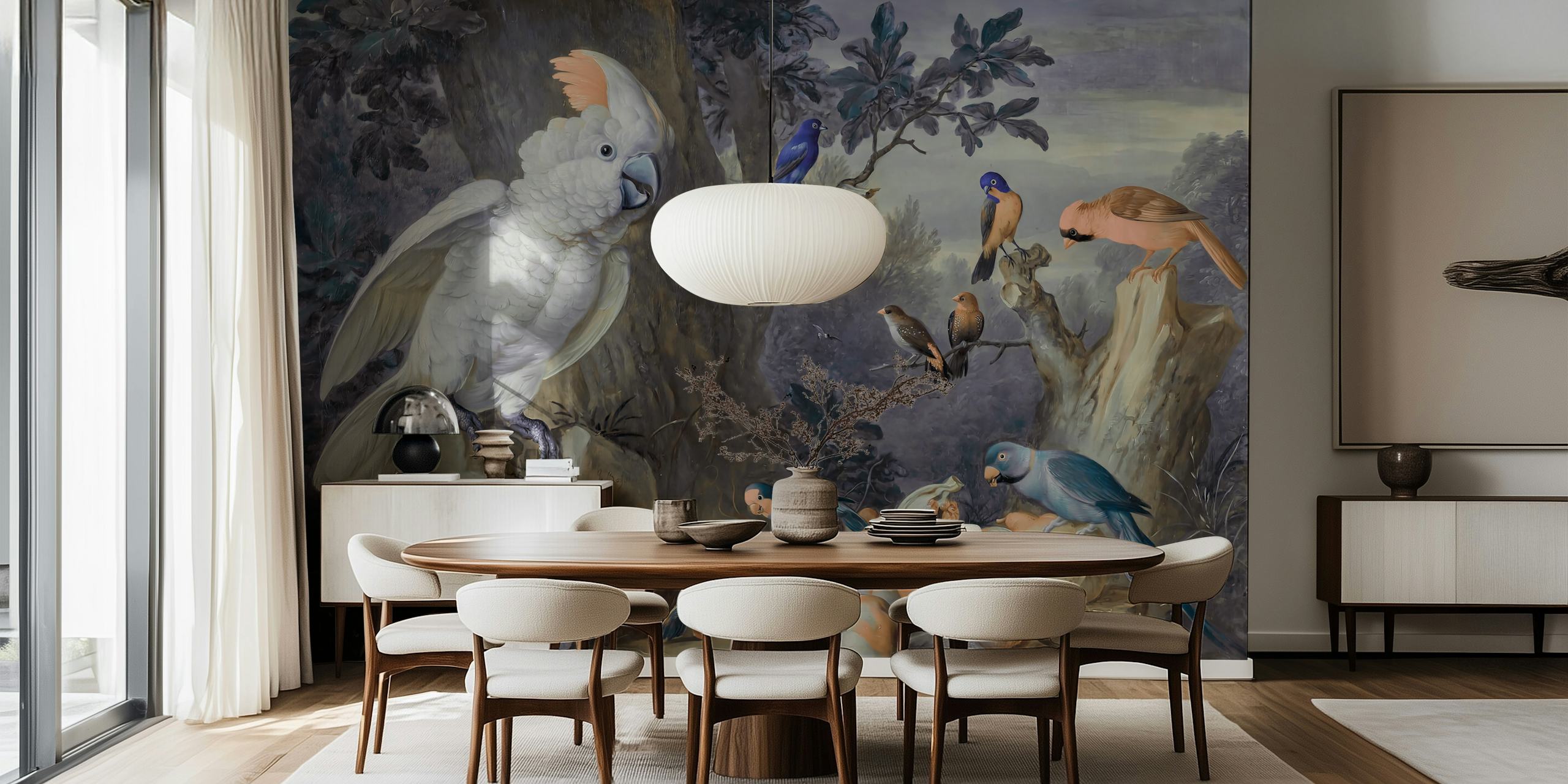 Vintage Birds Still Life 2 que muestra una escena serena