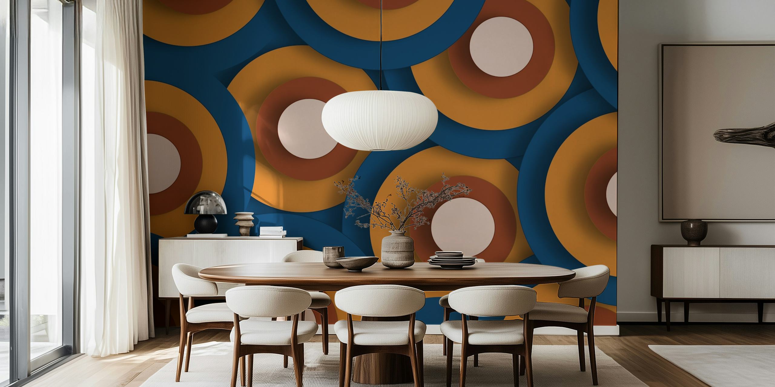 Vintage circles motivo carta da parati