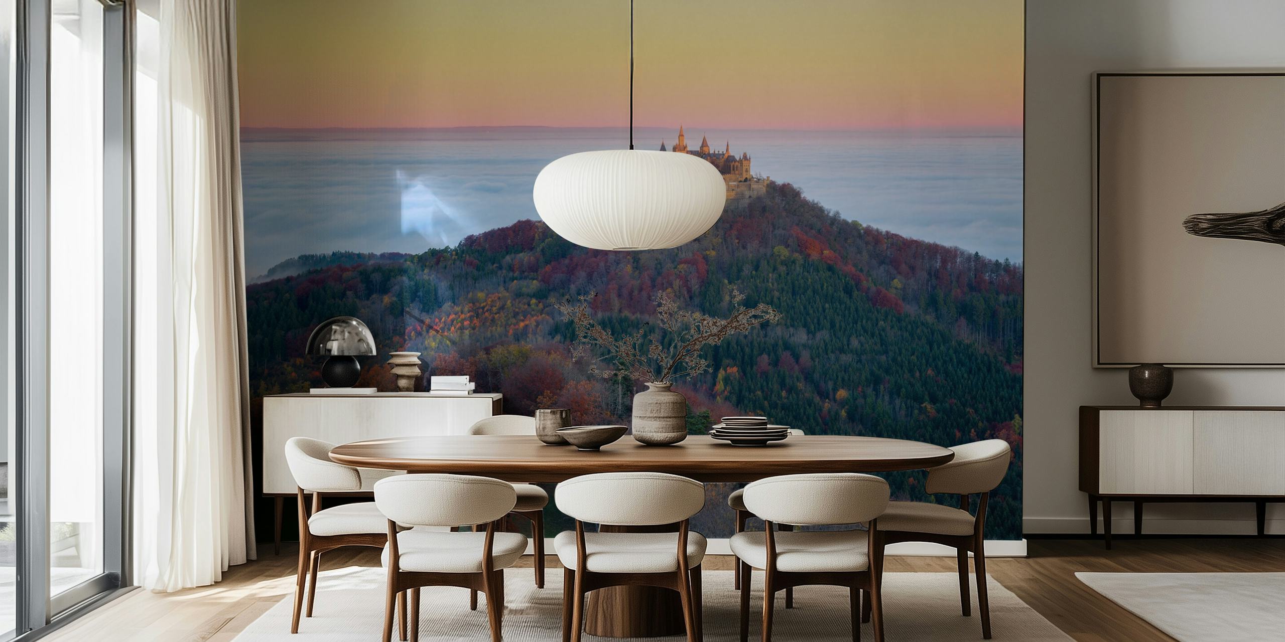 Autumn Fairytale wallpaper in a room setting