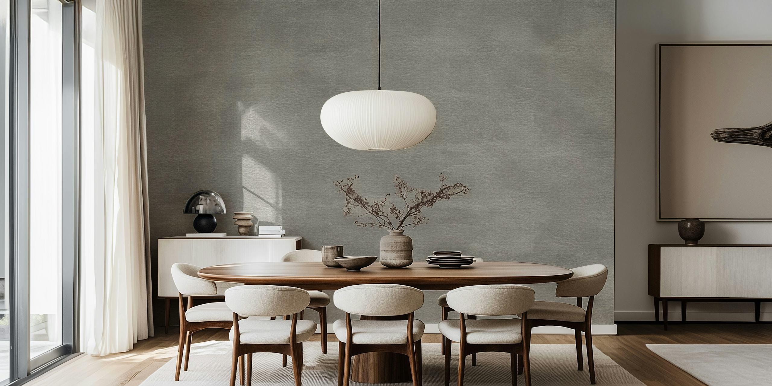 Neutral gray textured wallpaper resembling concrete surface