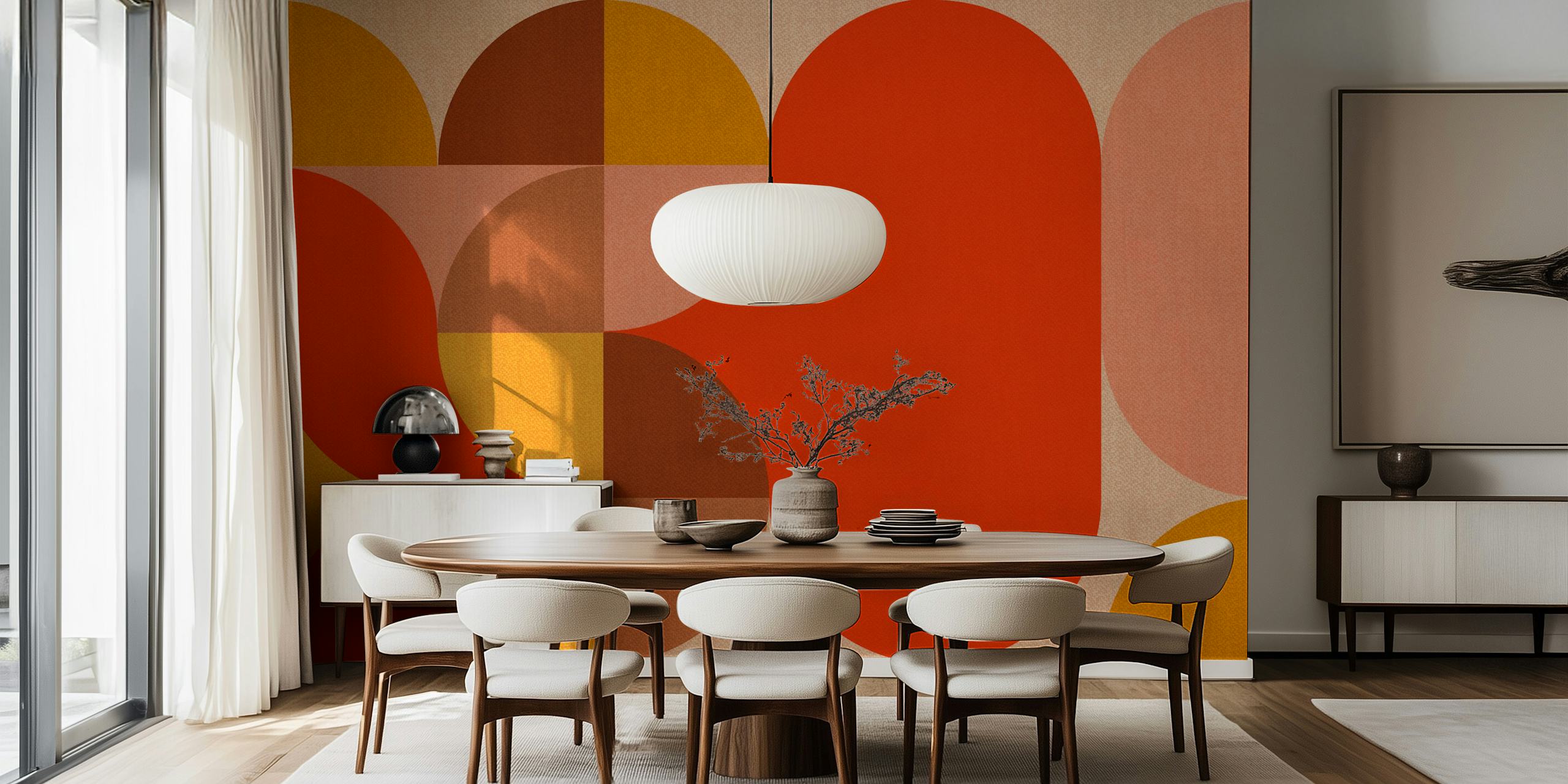 Geometric Mid-Century Abstract Forms ταπετσαρία