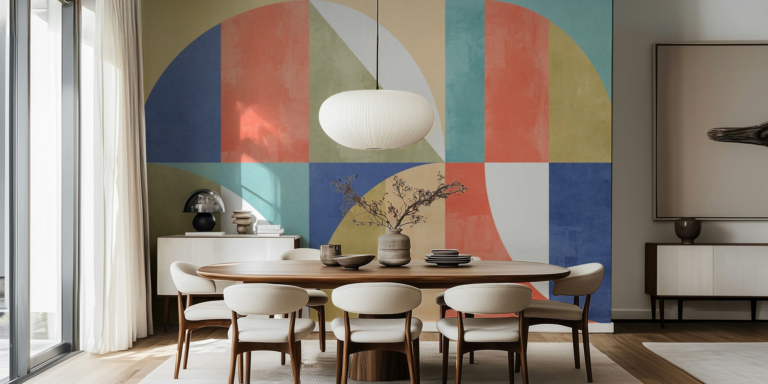 tapeta Abstract Tulip Flower w pokoju