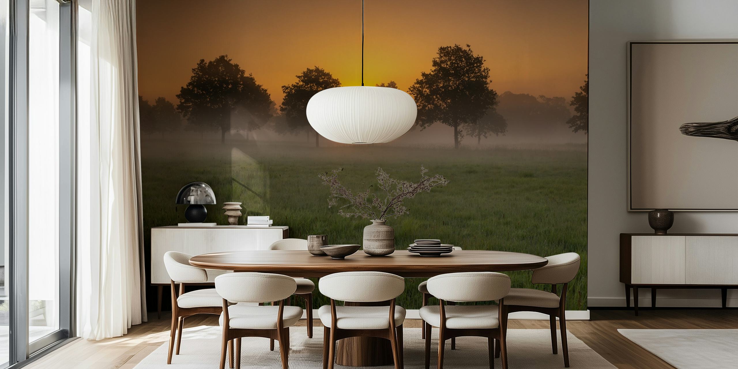 Mystical Dawn wallpaper in a room
