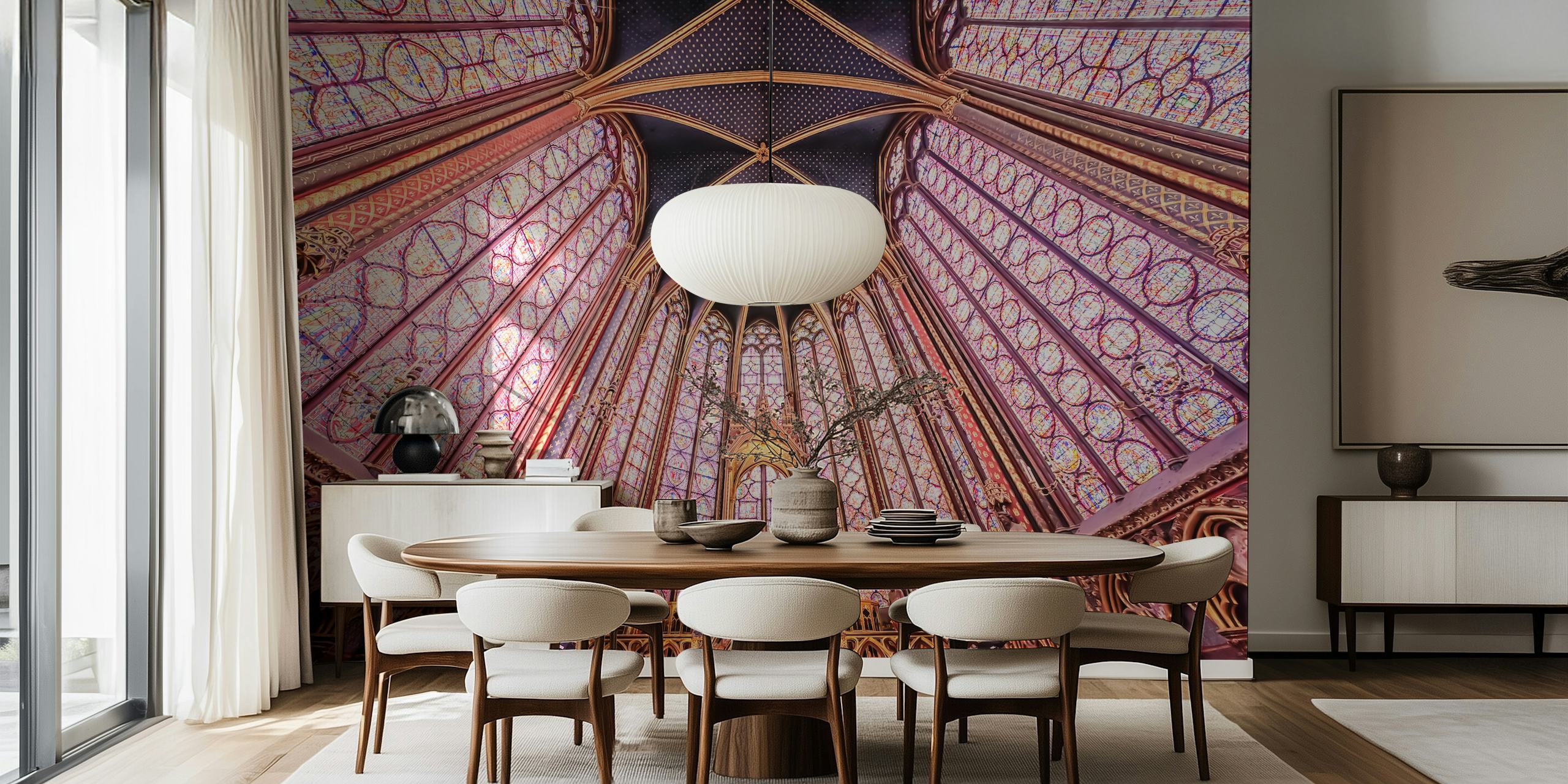 Sainte-Chapelle wallpaper displayed in a room