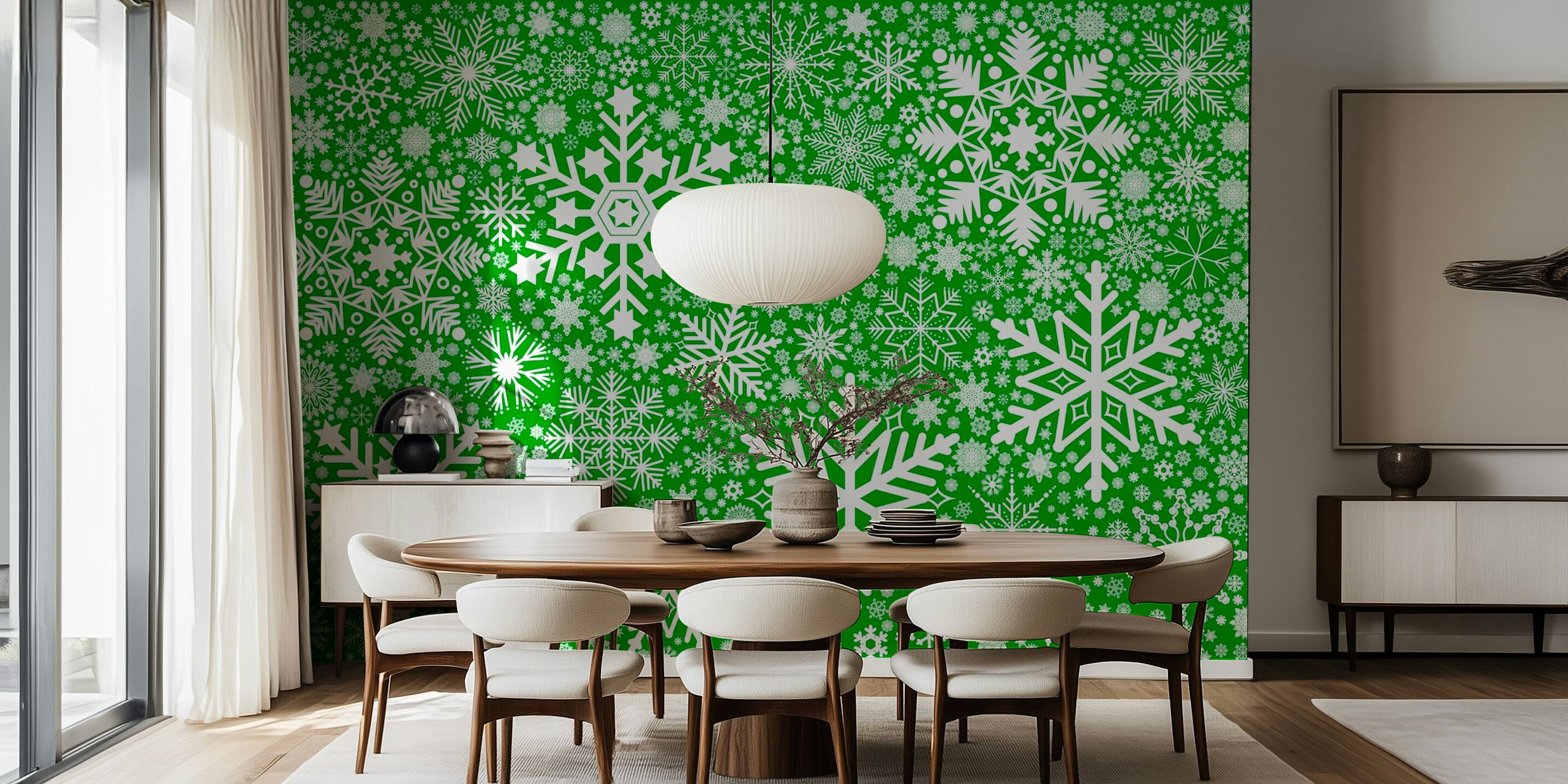 Snowflakes Background tapet i et rom