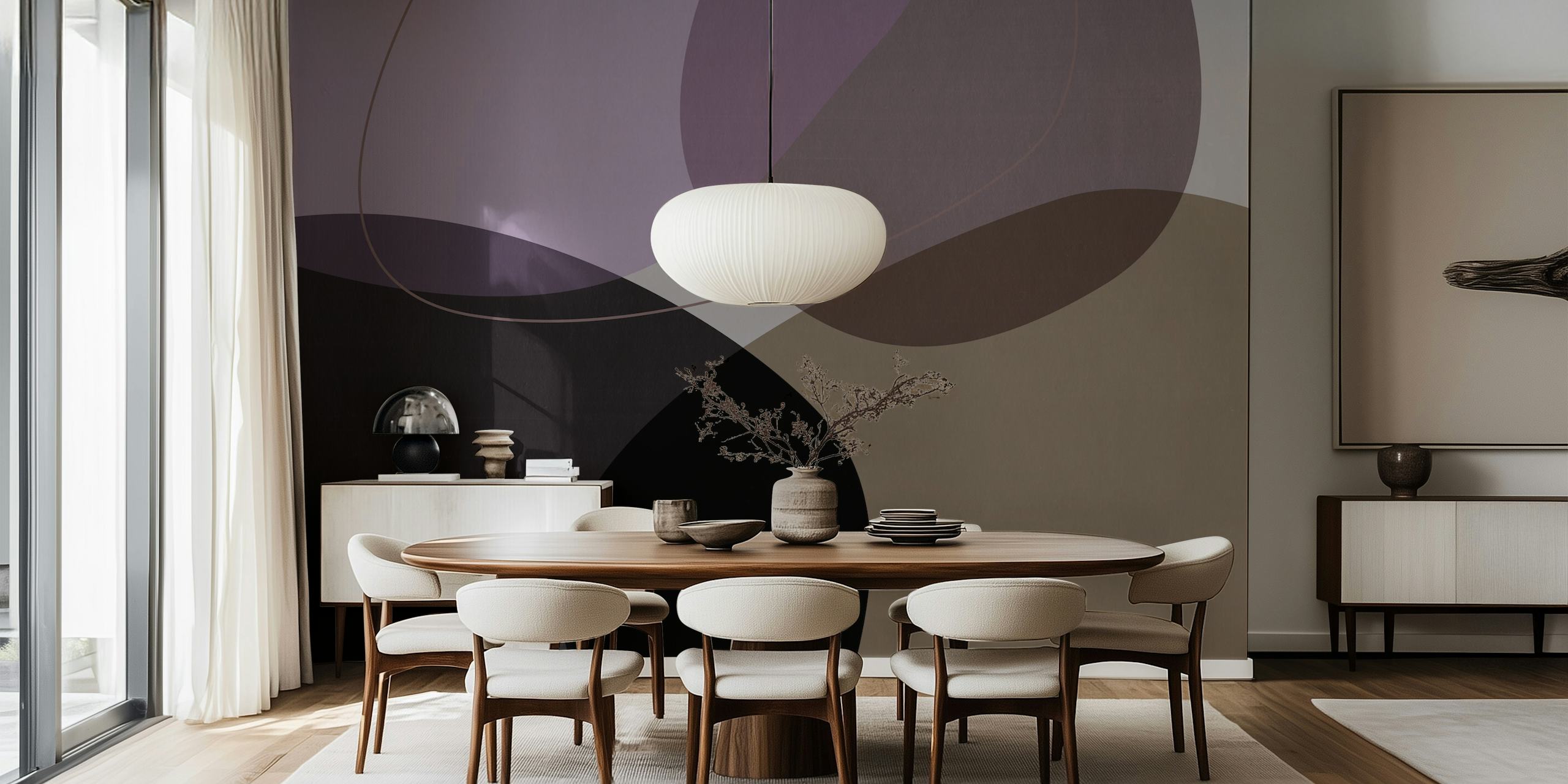 Abstract design wallpaper in a modern setting