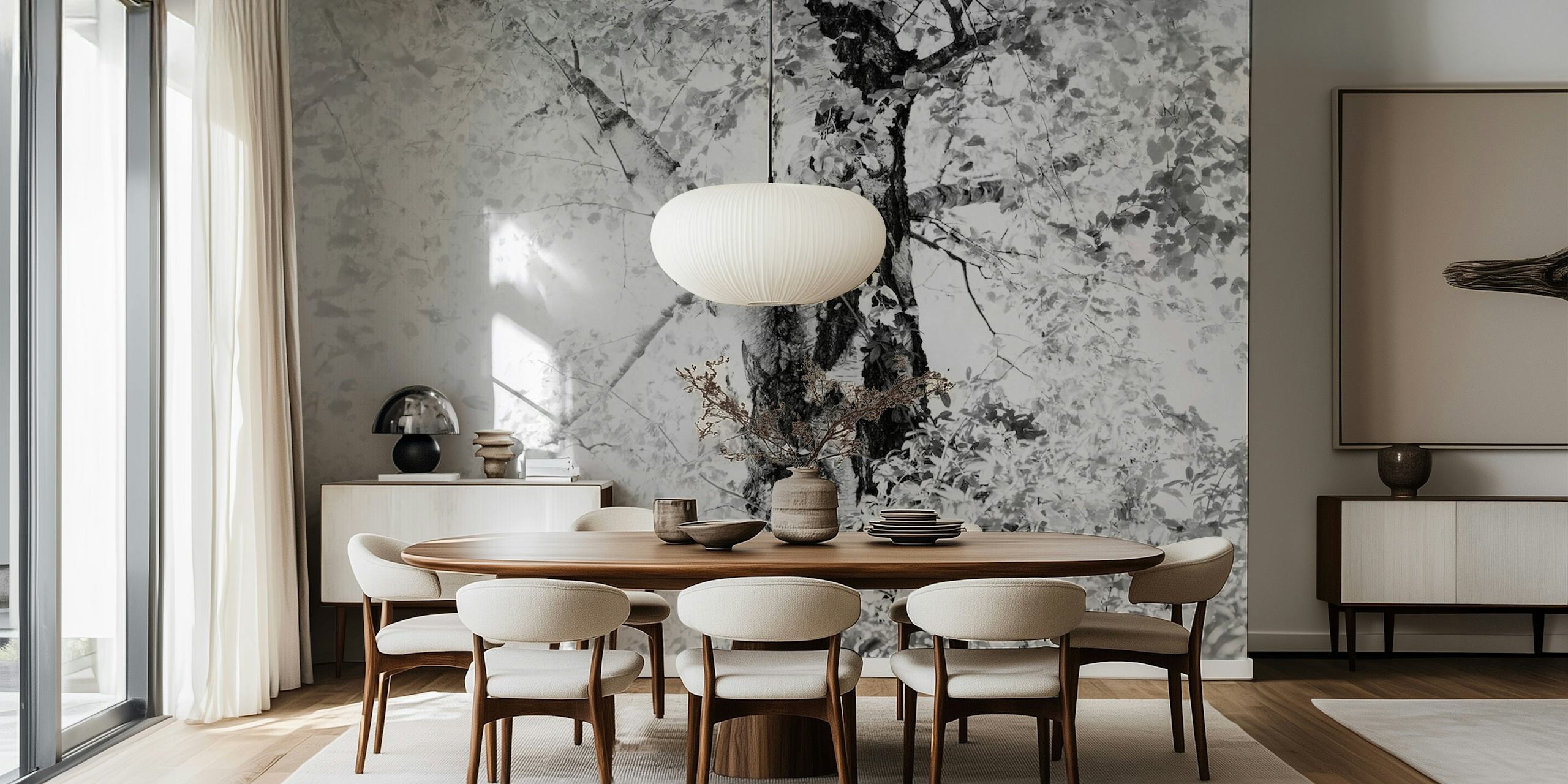 Tapeta Dreamy Birch Tree 4 u sobi