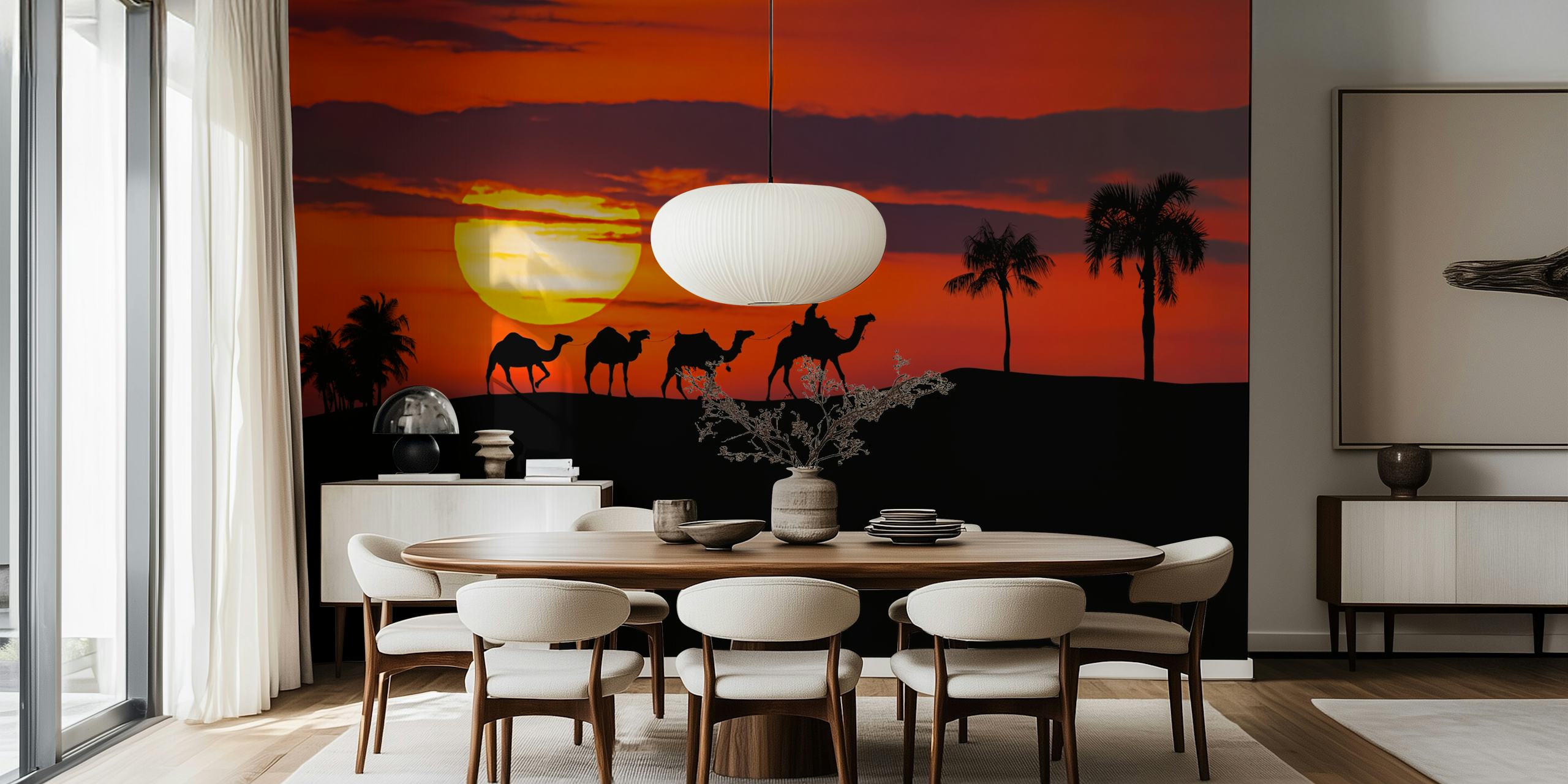 Sahara Sunset wallpaper in een kamer