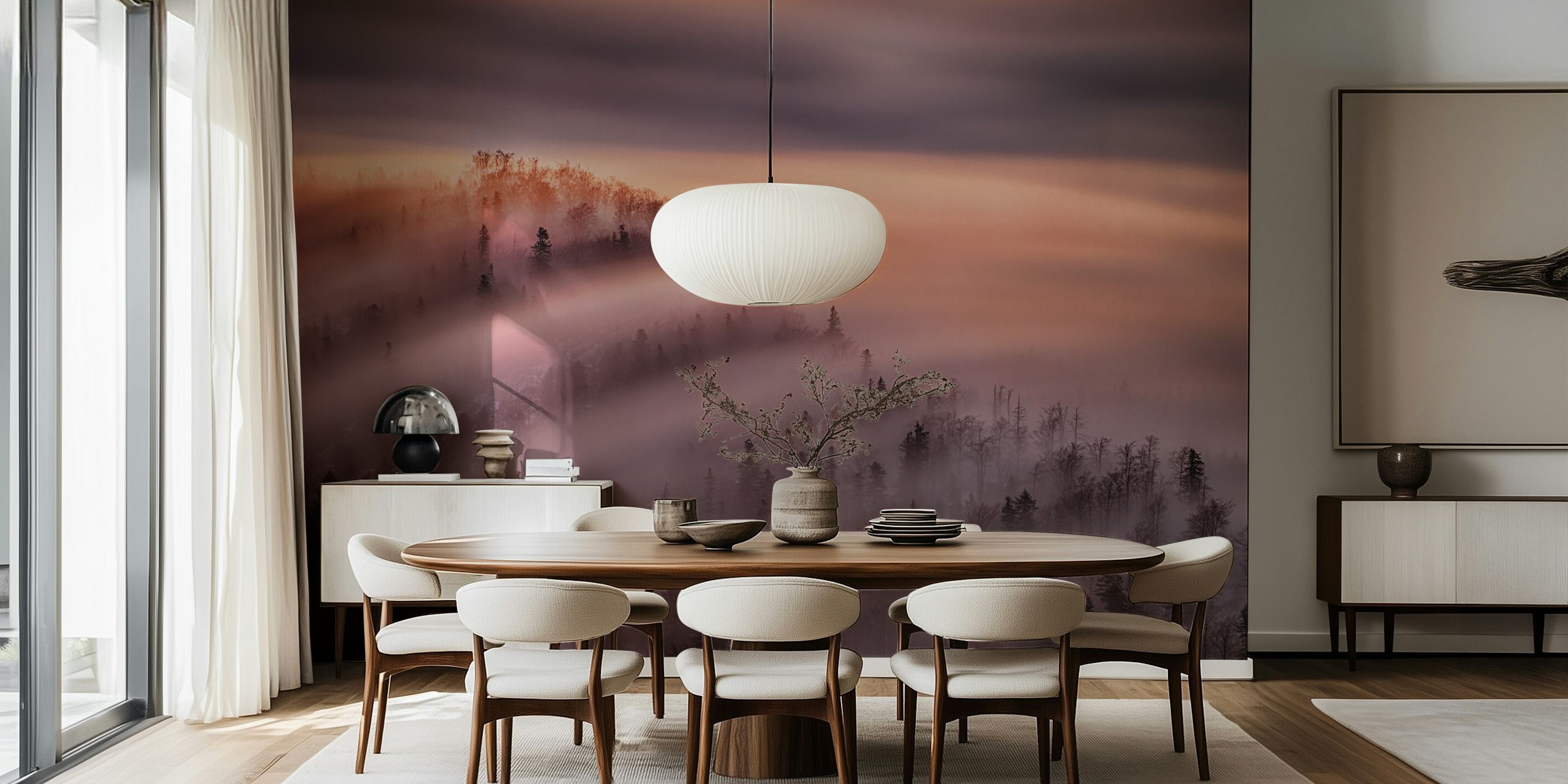 Papel de parede High Tide em um quarto moderno