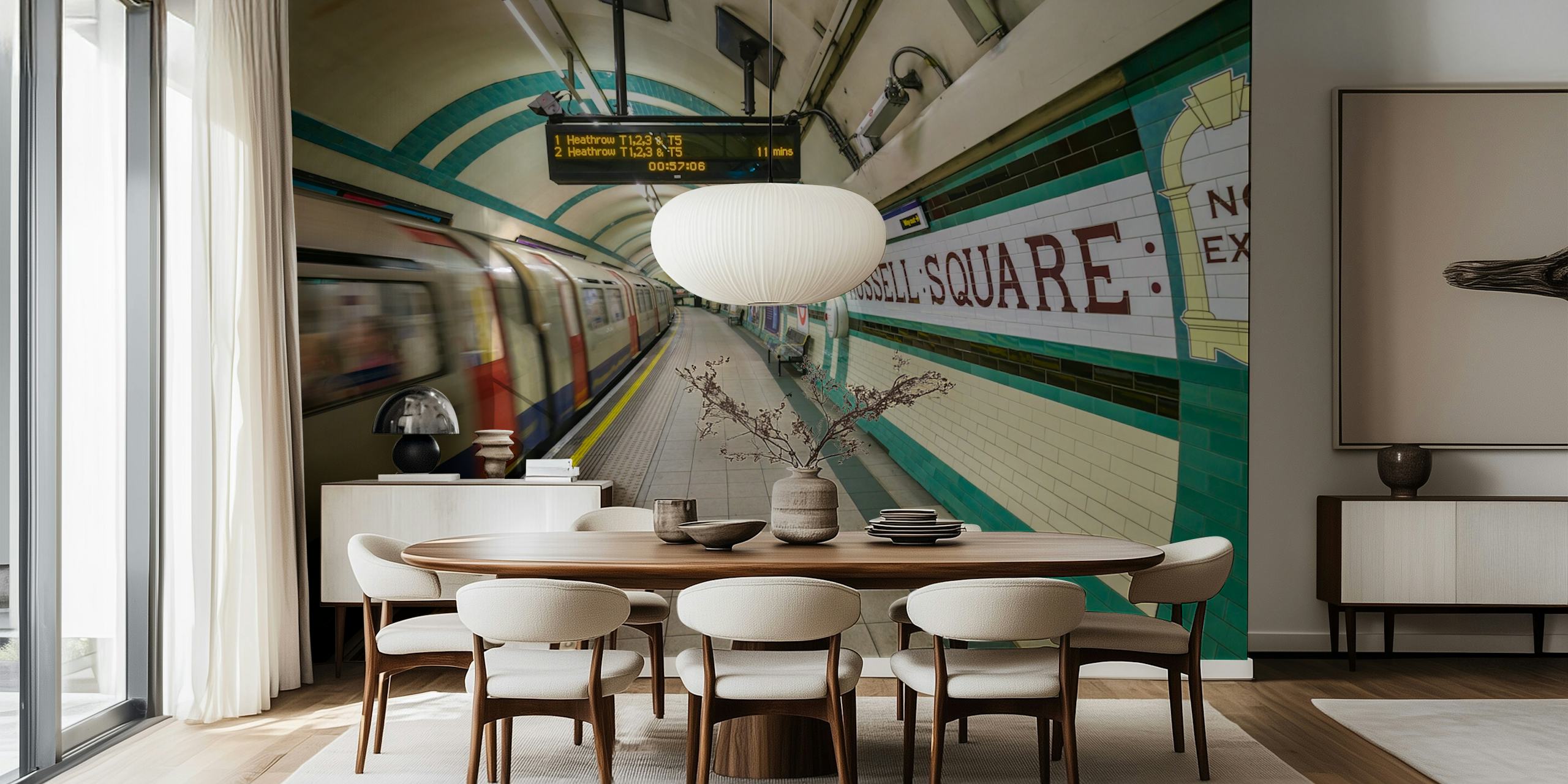Underground concourse wallpaper in a modern room