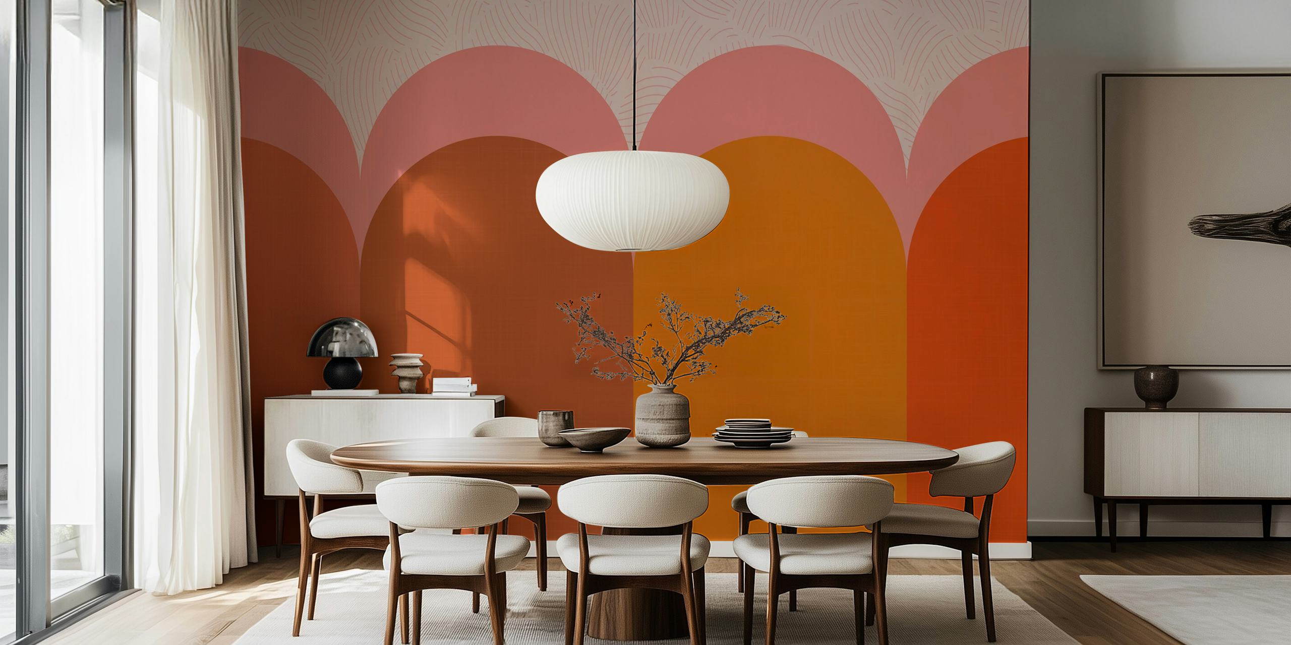 Japanese Art Deco Maximalist Minimalist behang