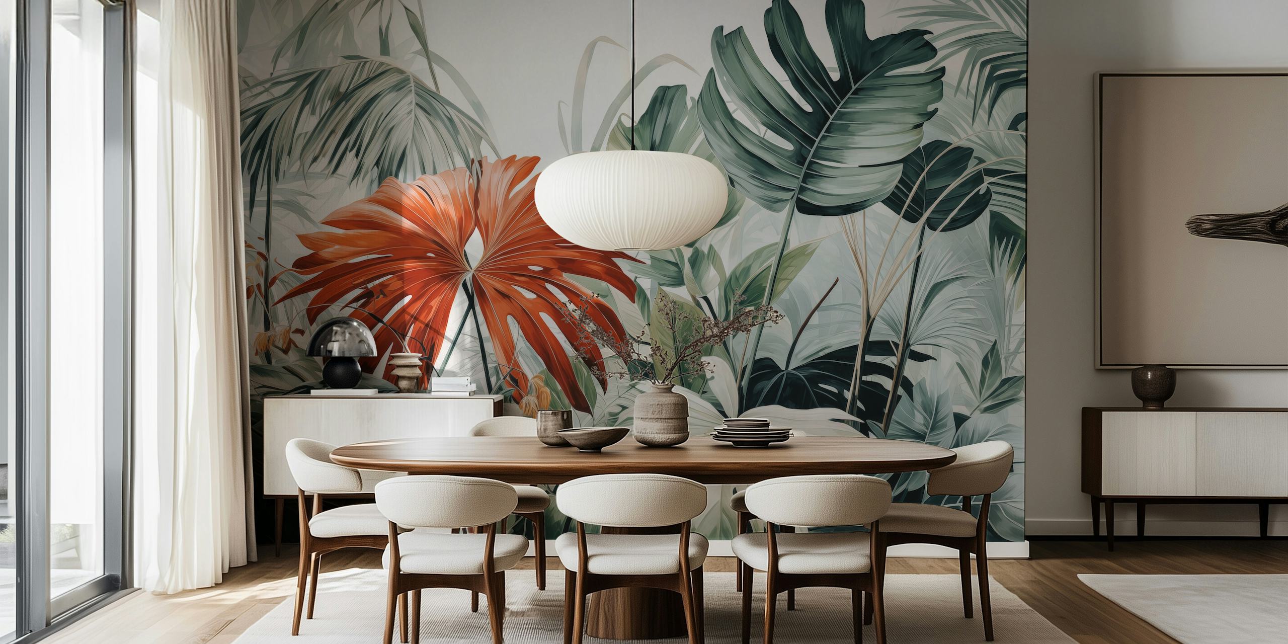 The Variegata Wallpaper displayed in a room
