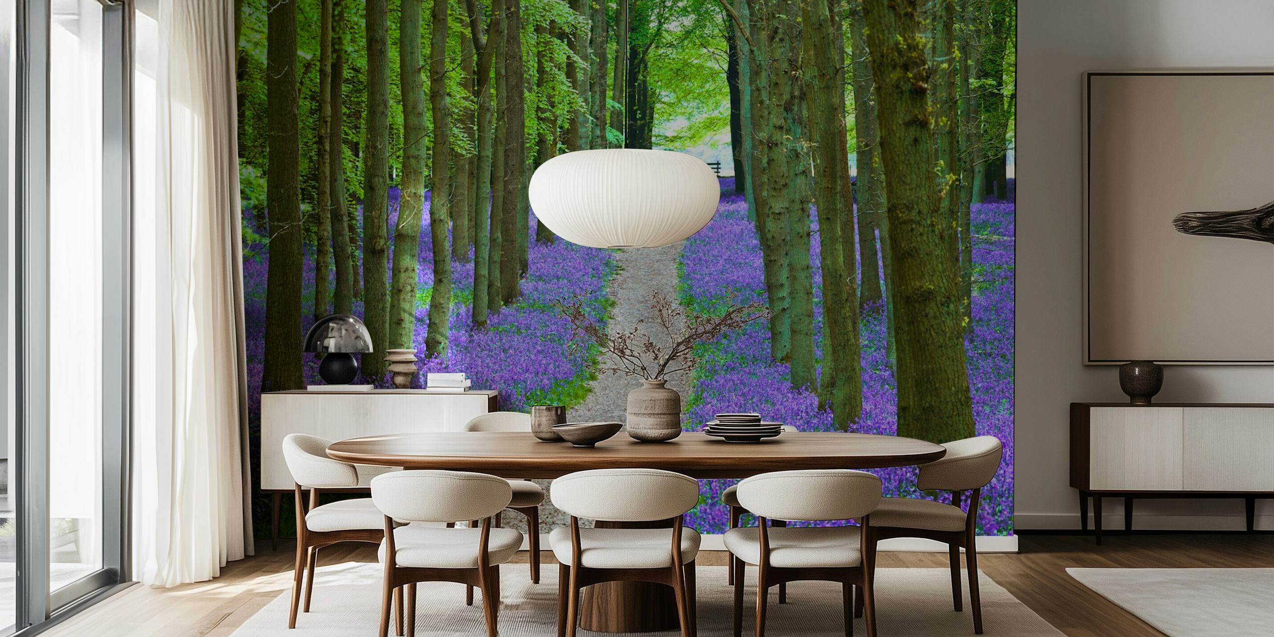Bluebell Trail wallpaper in a room