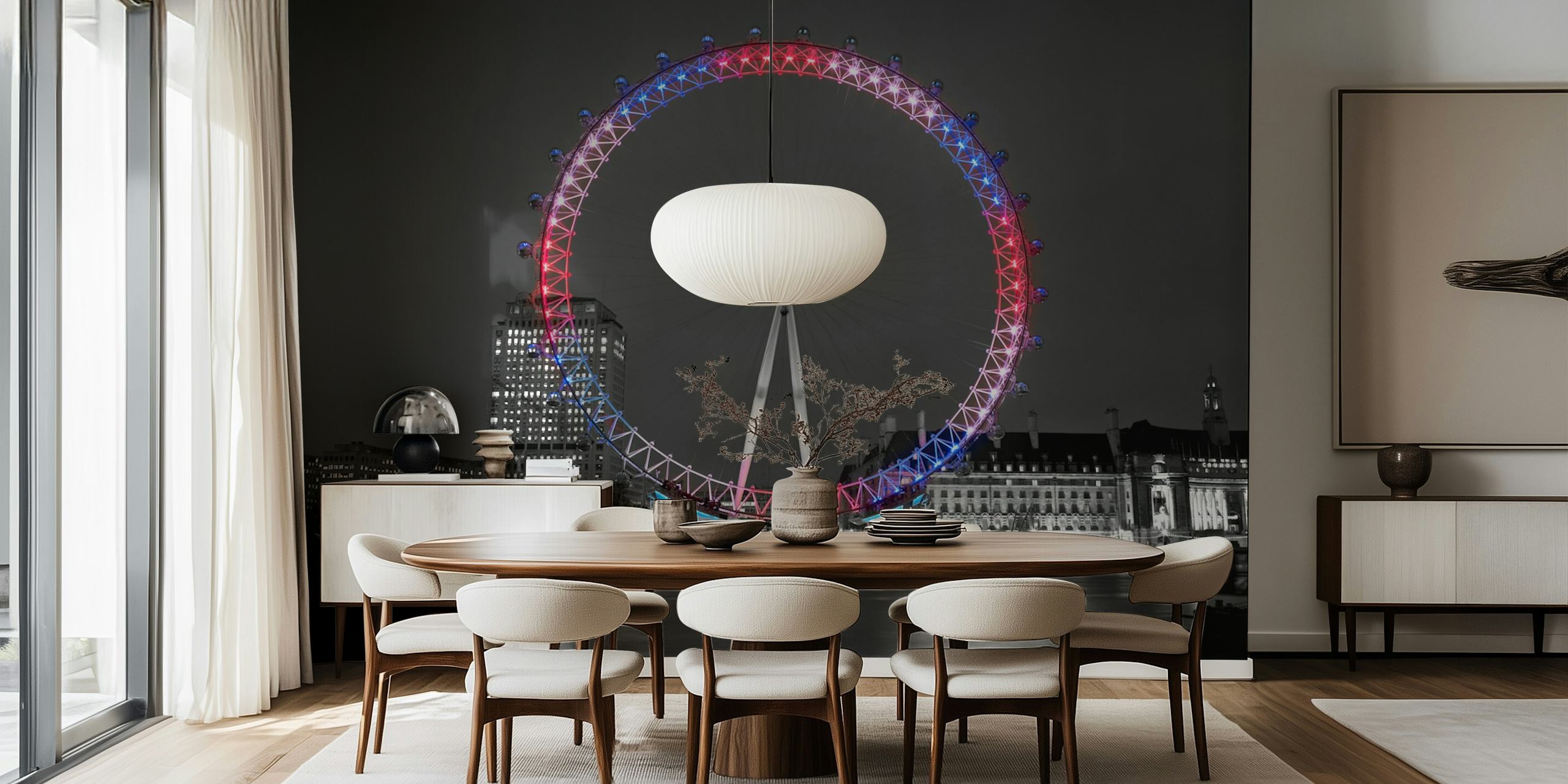 Reflecting Eye tapet i et rom