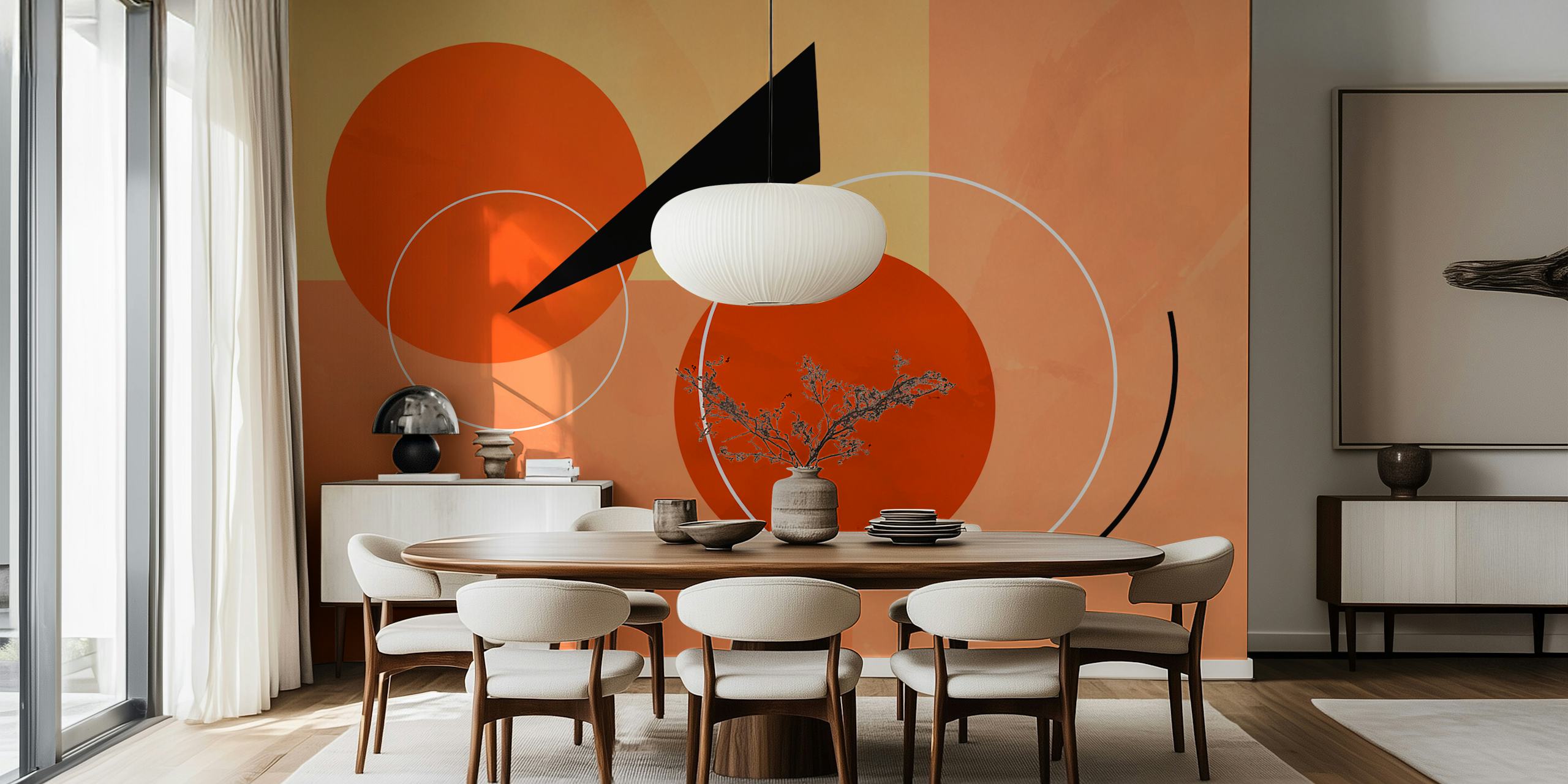 Classic Bauhaus Abstract Geometry tapeta u prostoriji