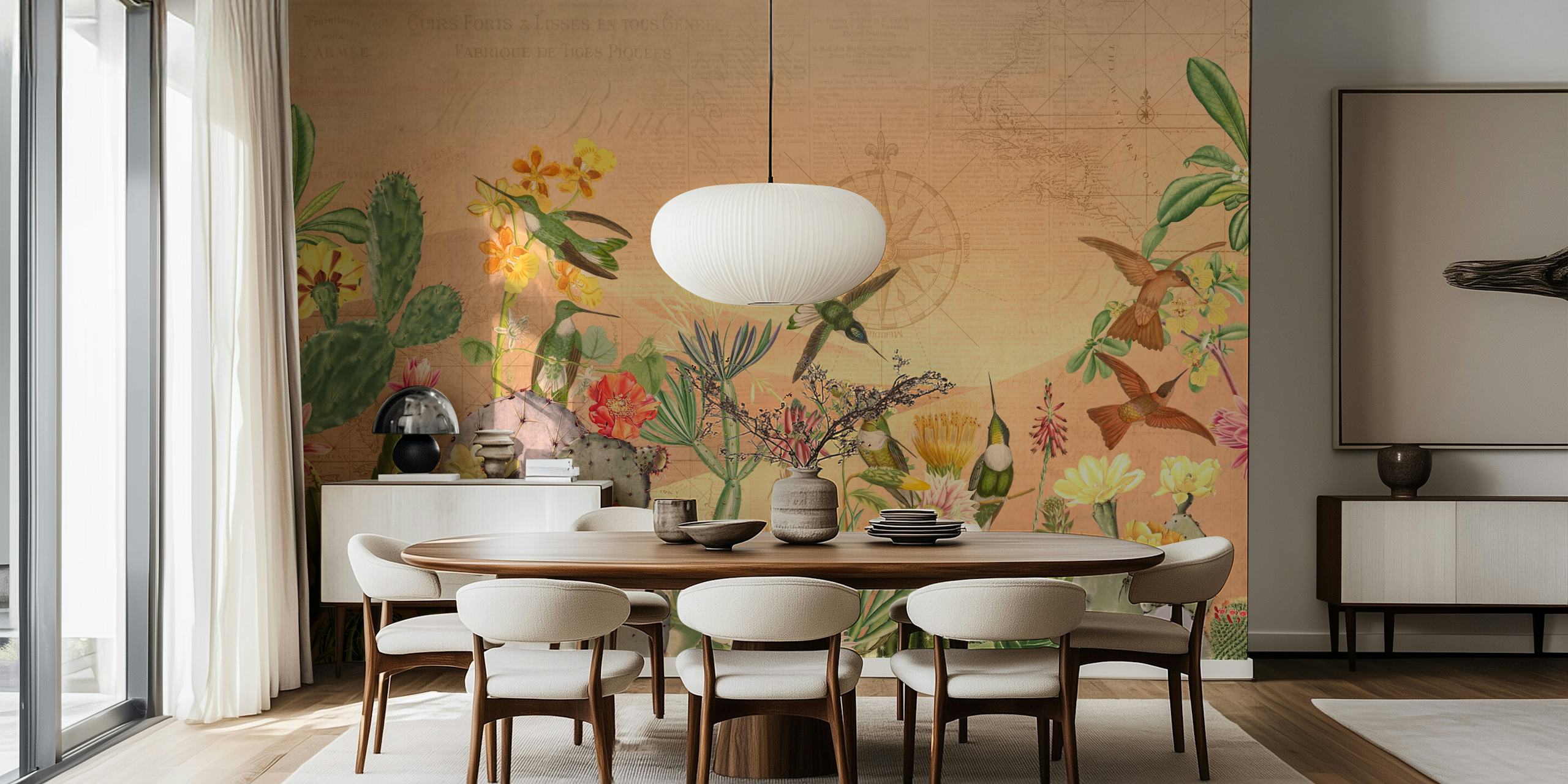 Wild Desert Sunset wallpaper in a room