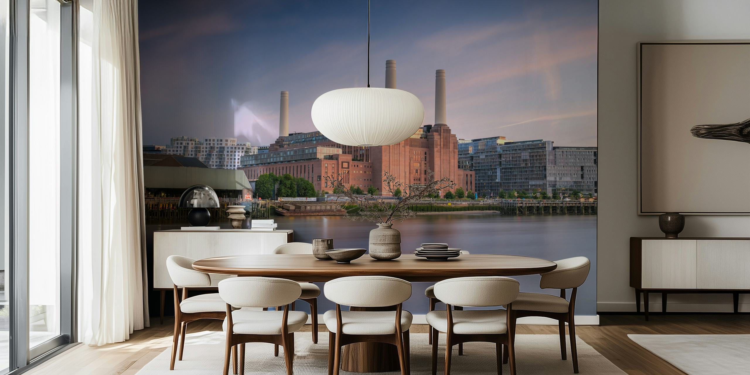 Legacy of Battersea Tapete in einem stilvollen Raum