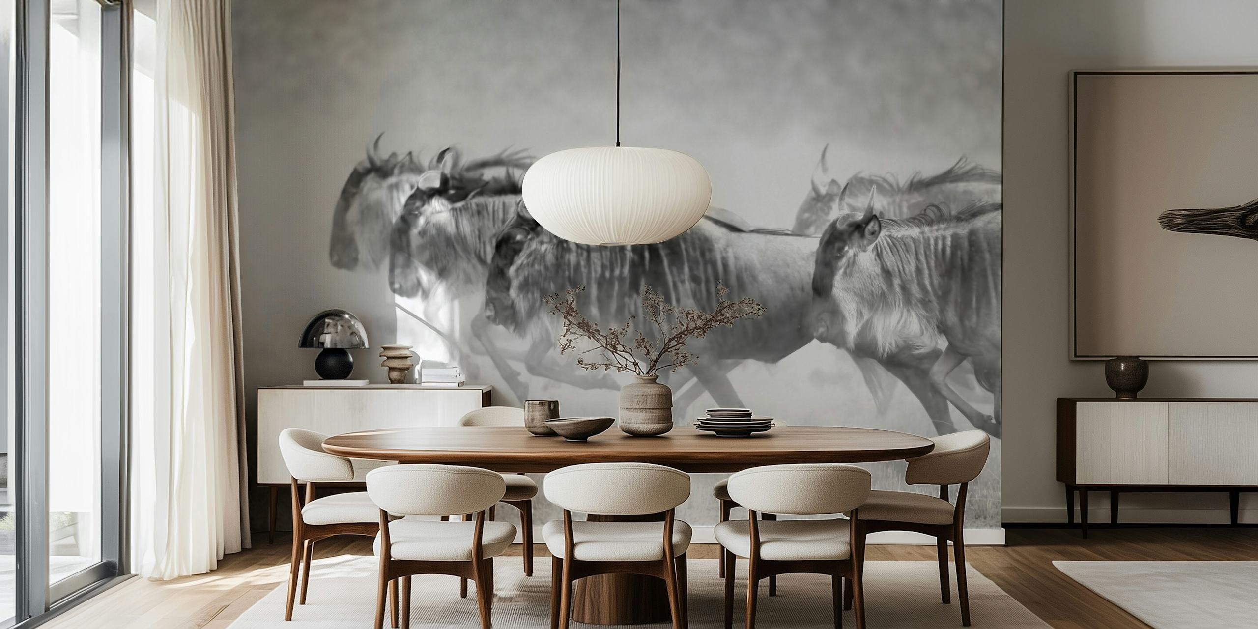 Unstopable wallpaper in a stylish room