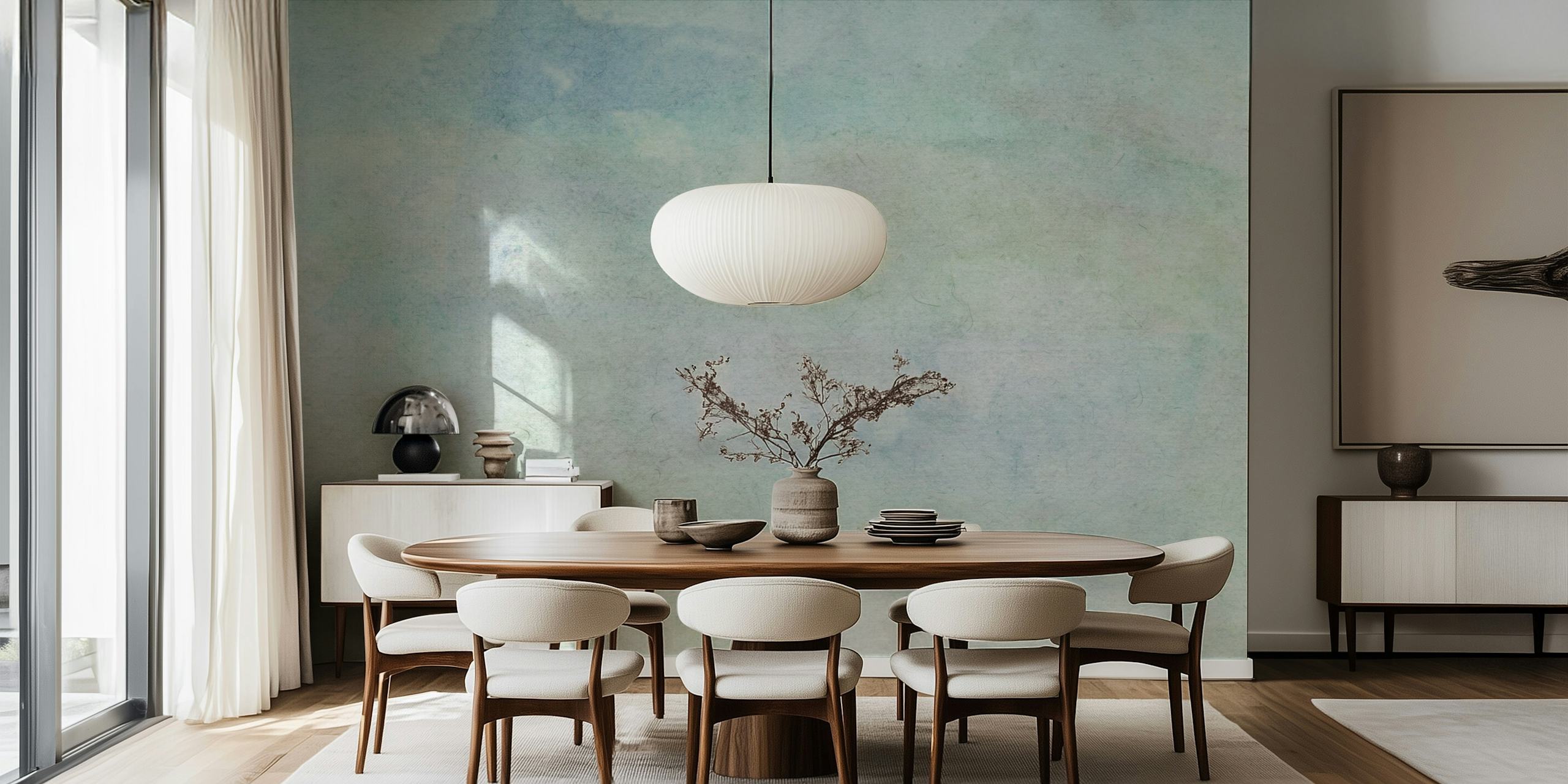 Watercolor cloud patterns in soft pastel colors wallpaper