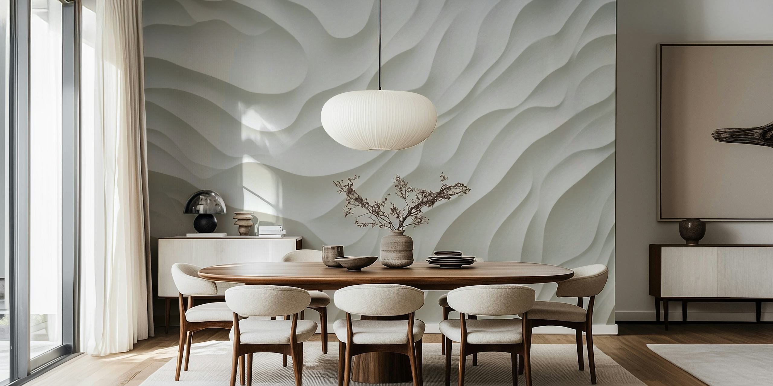 Innocent White Sculpture wallpaper design