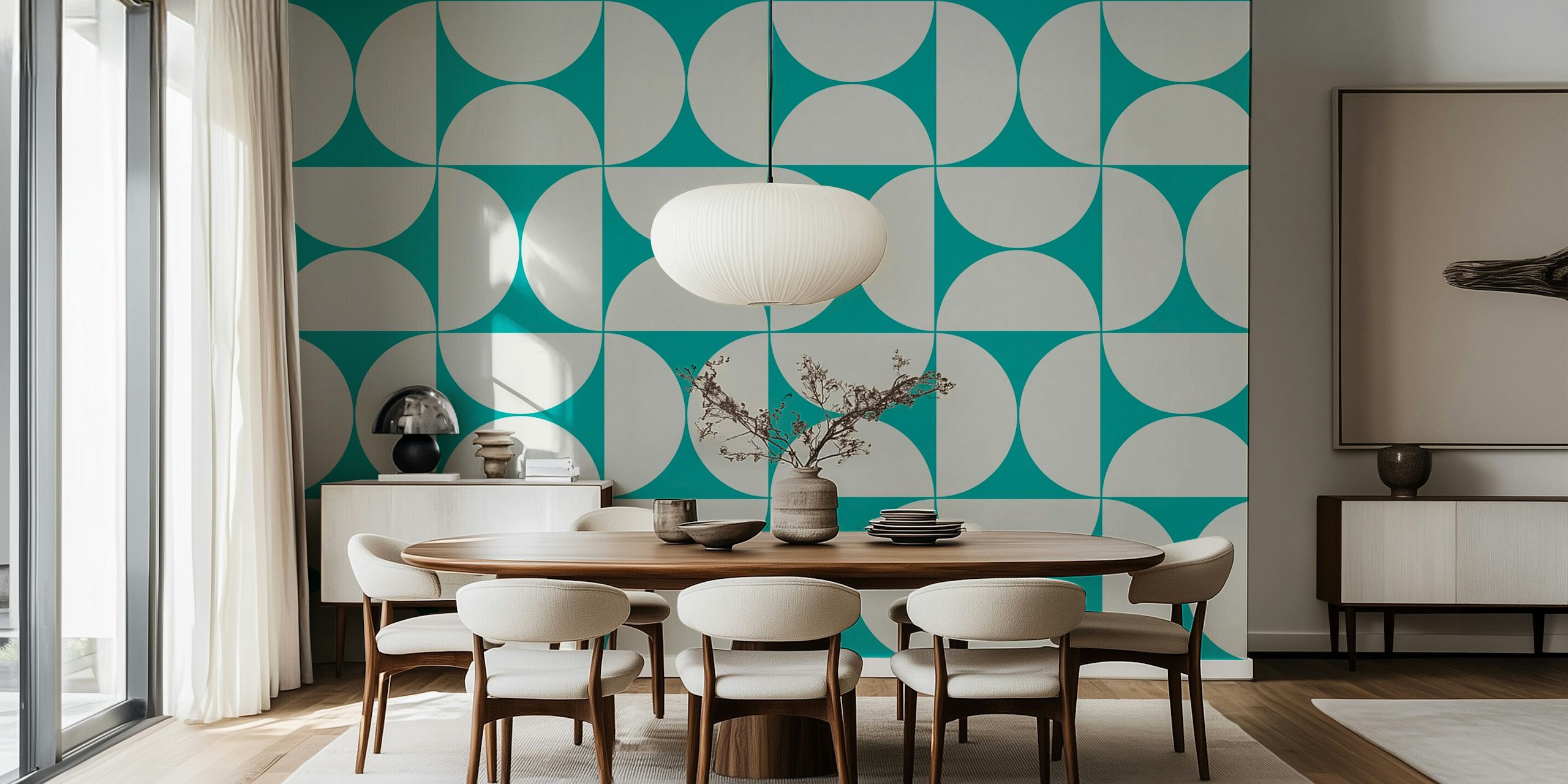 Mid-Century Modern tapet i et rom