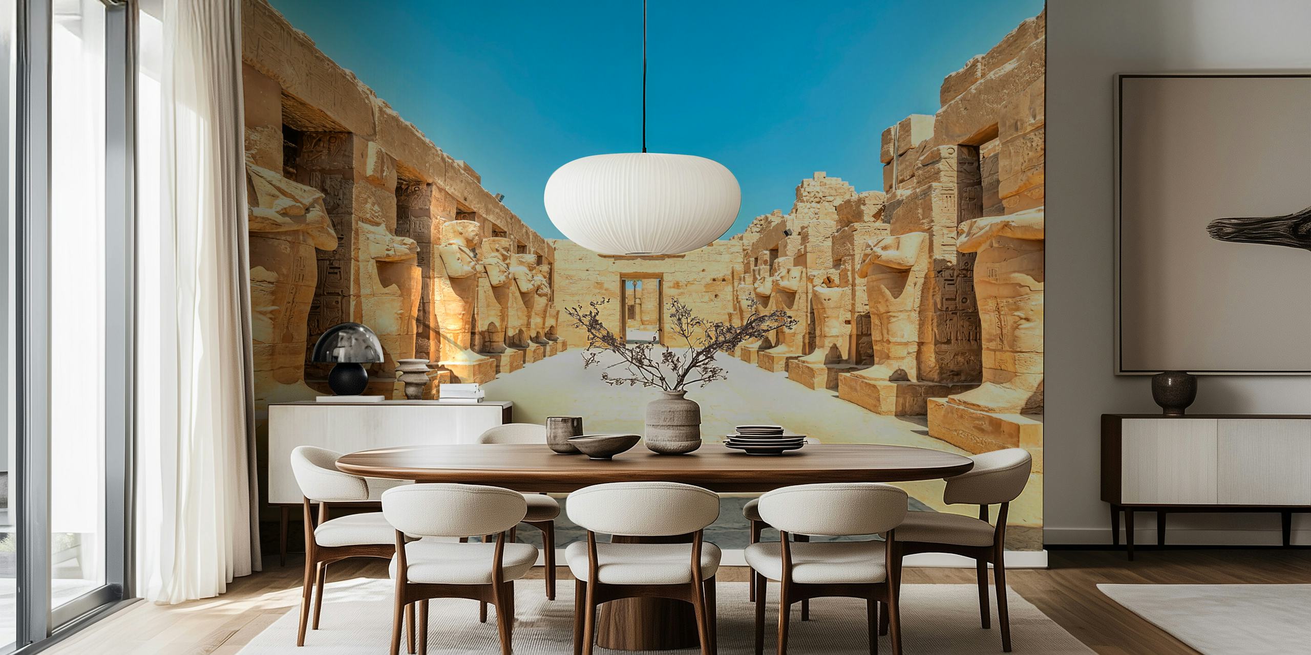 Karnak Temple wallpaper in a room