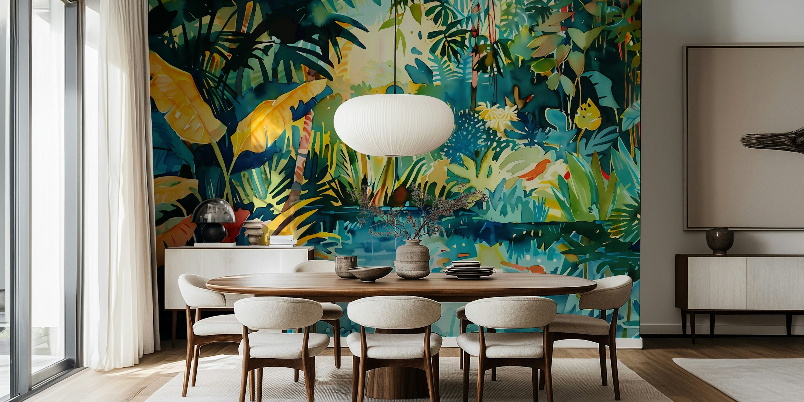 Tropical Garden 28 ταπετσαρία σε ένα δωμάτιο