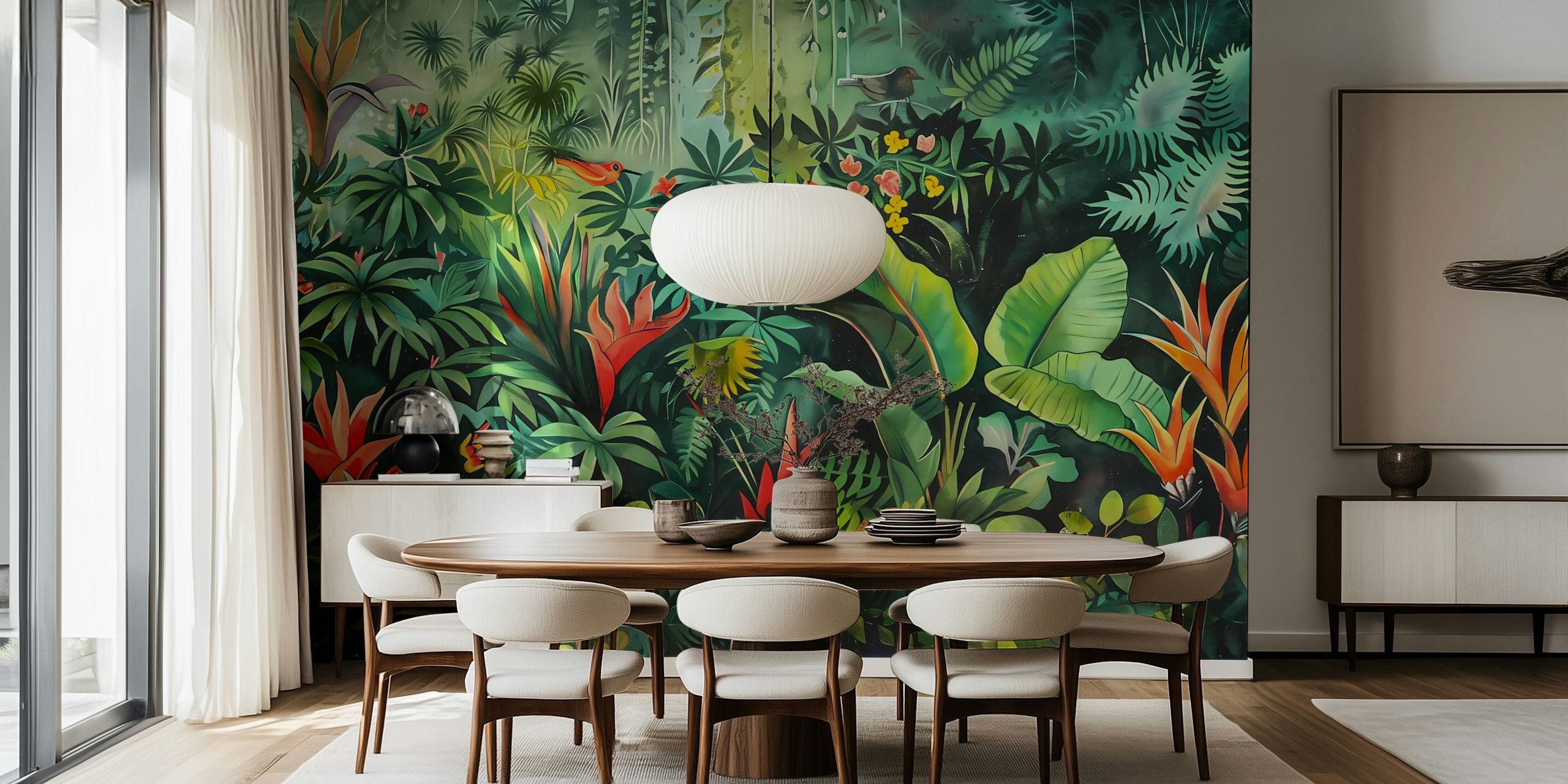 Tropical Garden 29 tapeta u postavci sobe