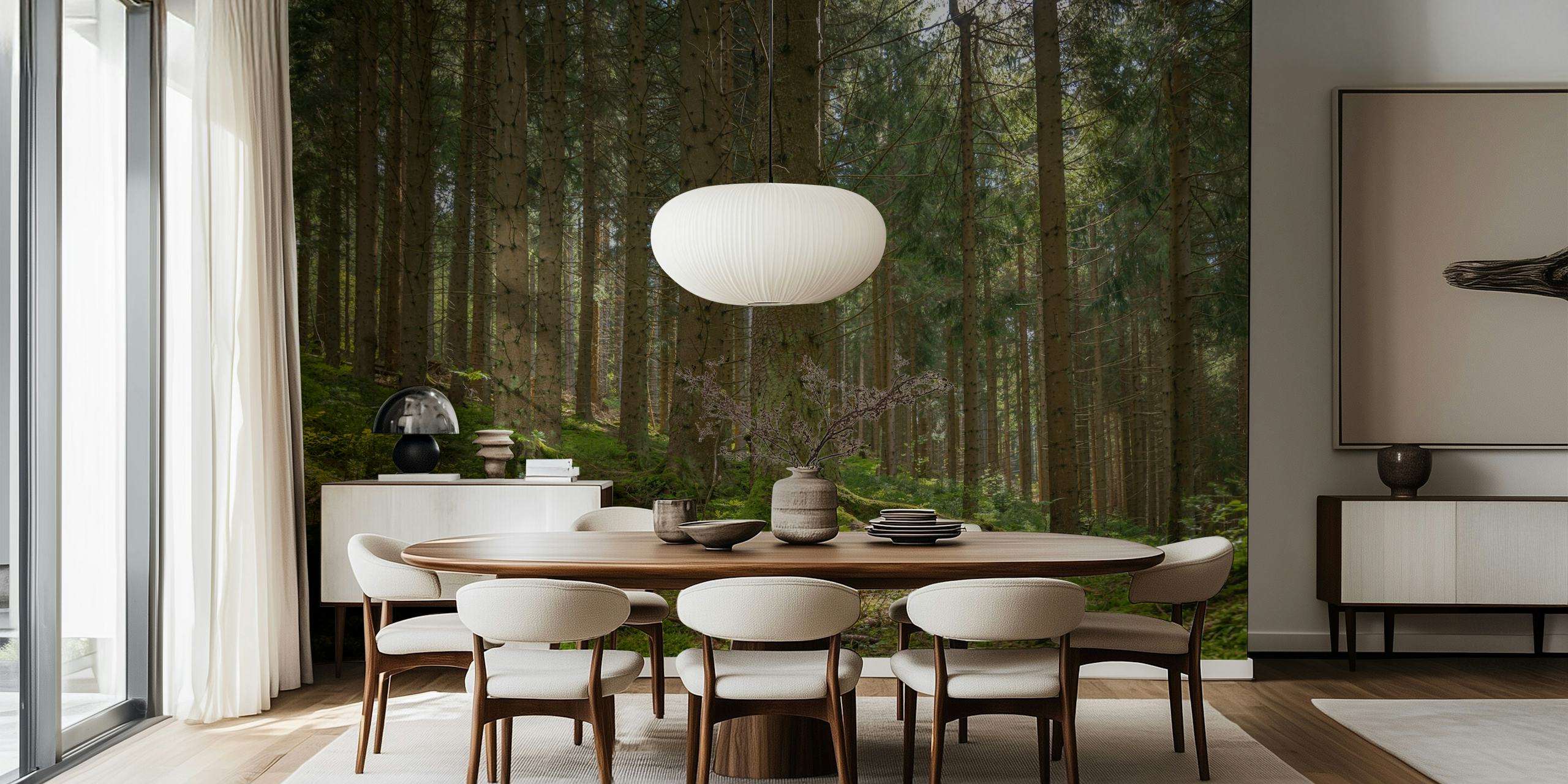 Mystical Spring wallpaper in a room